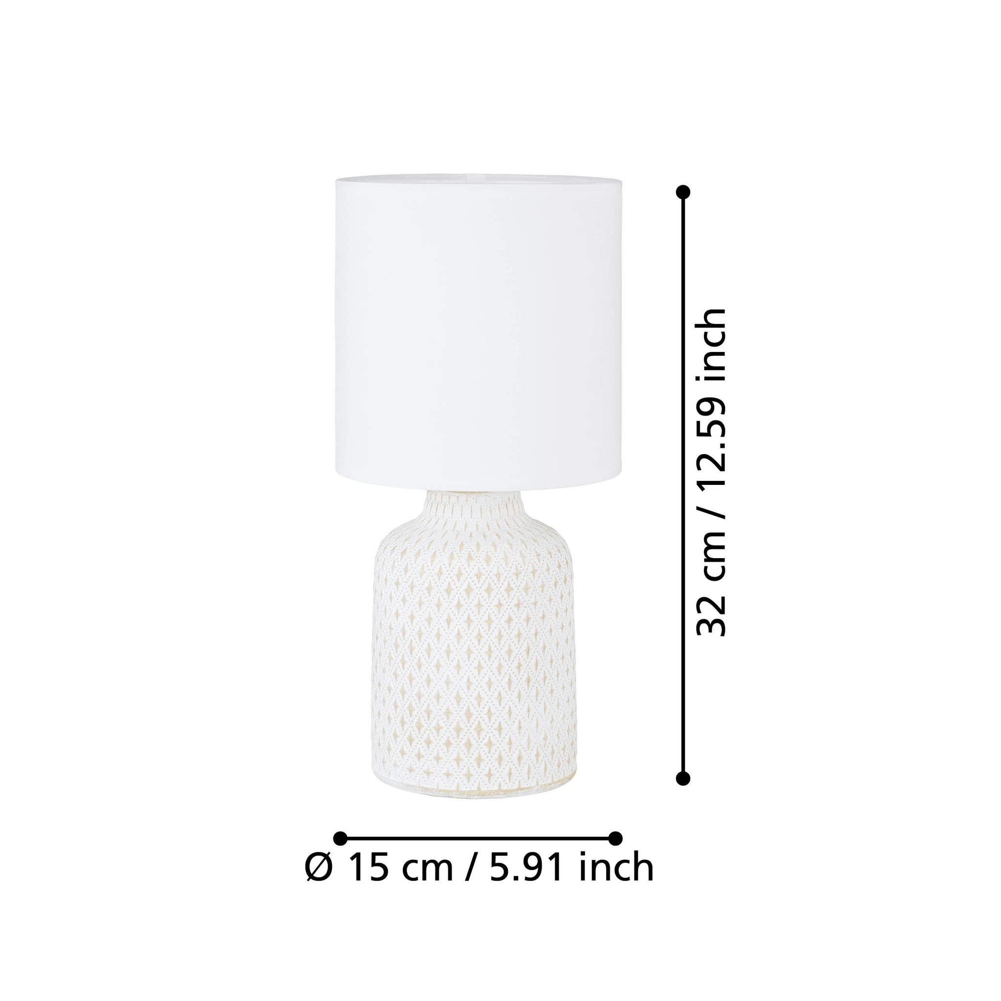 Veioza Decorativa BELLARIVA White 32CM VEIOZA DECORATIVA desk lamp