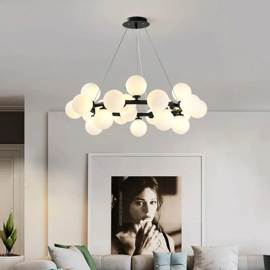 Lustra Abajur MAT Black Rotunda 25xG9 70CM NEAGRA / ABAJUR Chandeliers