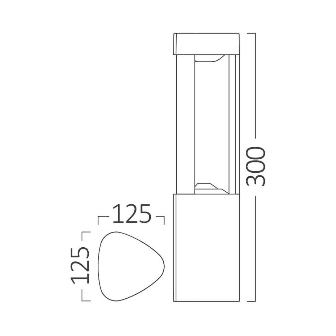 Stalp de Gradina LED DALLAS NEAGRA / STALP ORNAMENTAL / ALB CALD EXTERIOR LAMP