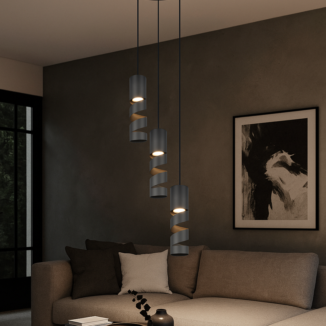 Lustra Suspendata STREAM Black NEAGRA / SUSPENDATE Chandeliers