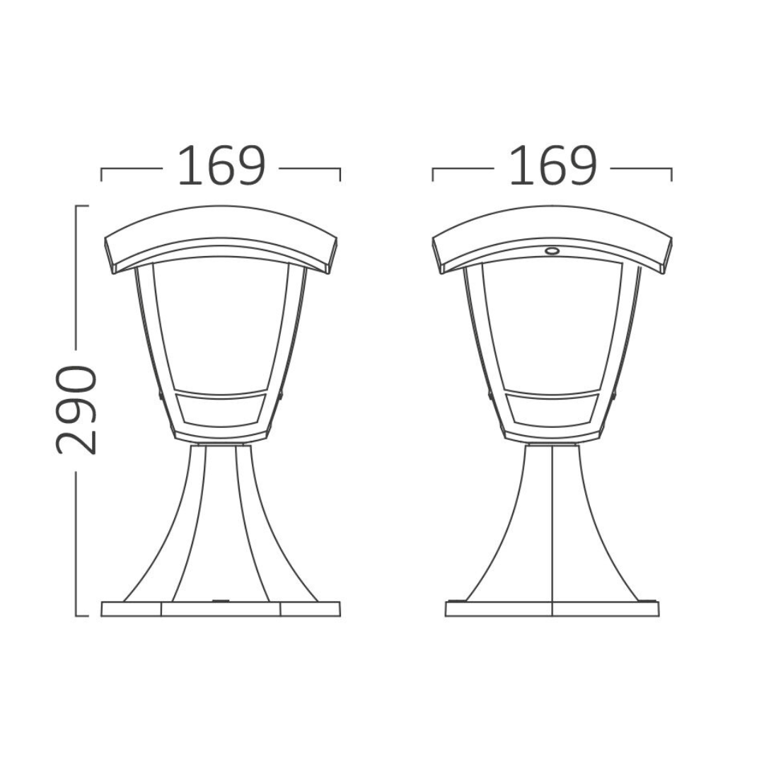 Felinar cu Picior de Gradina BERLIN White ALBA / STALP ORNAMENTAL / E27 EXTERIOR LAMP