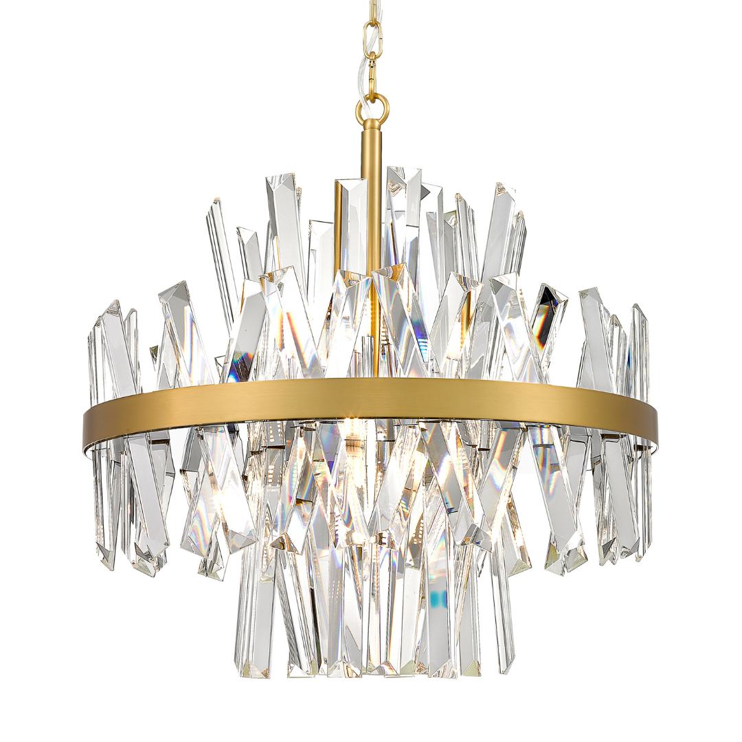 Lustra Suspendata Gold 8xG9 28W CONSTANTINOPOLE AURIE / CRISTAL / 50CM Chandeliers Crystal