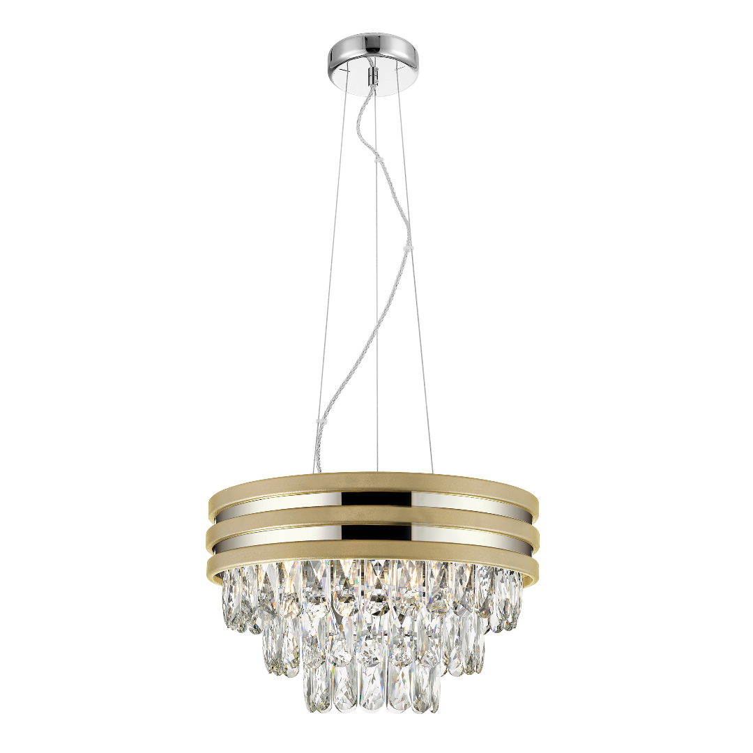 Lustra Glam Aurie/Argintie cu Cristale Ø38 cm AURIE / CRISTAL / 38CM Chandeliers Crystal