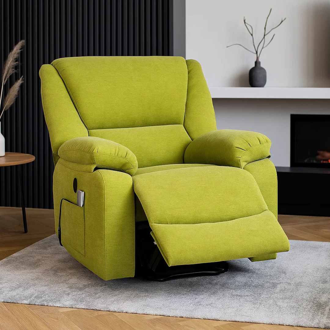 Fotoliu cu Masaj și Încălzire Recliner Electric Verde FOTOLIU CU MASAJ/RECLINER/INCALZIRE / VERDE Chairs