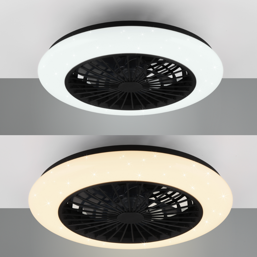 Lustra LED cu Ventilator STRALSUND NEAGRA / VENTILATOR Lighting Fixtures