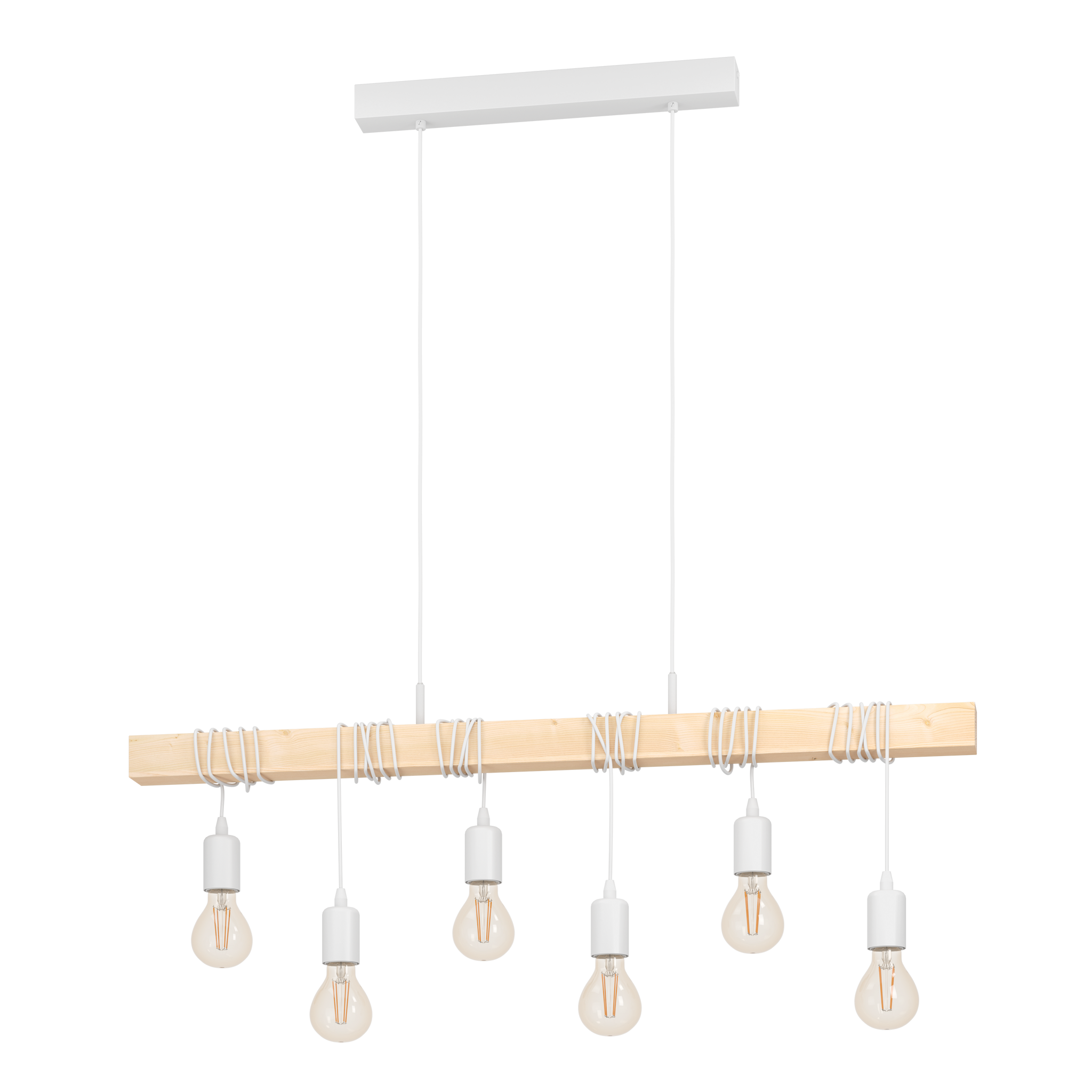 Lustra TOWNSHEND White Nature EGLO LEMN / VINTAGE SI RETRO DESIGN / 100CM Lighting Fixtures