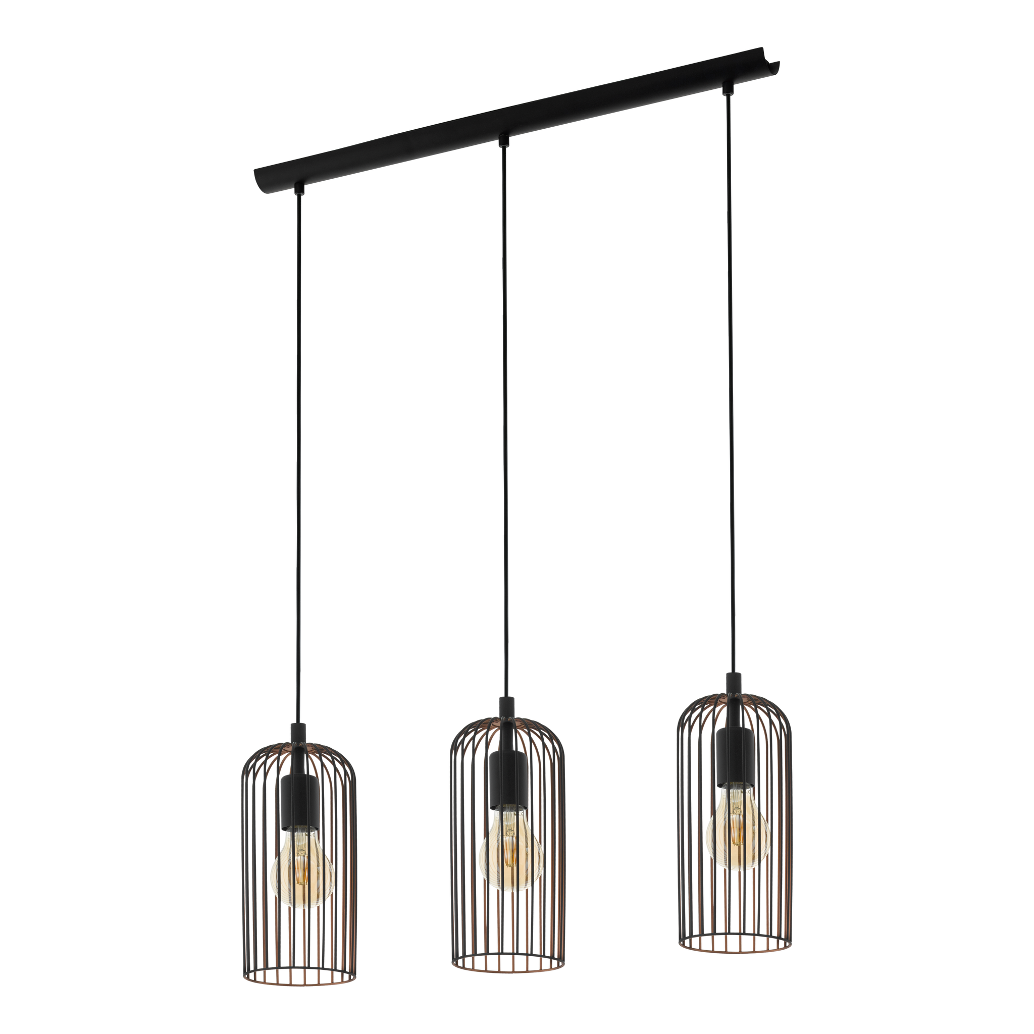 Lustra Suspendata ROCCAMENA Black 110CM NEAGRA / VINTAGE SI RETRO DESIGN / 110CM Chandeliers