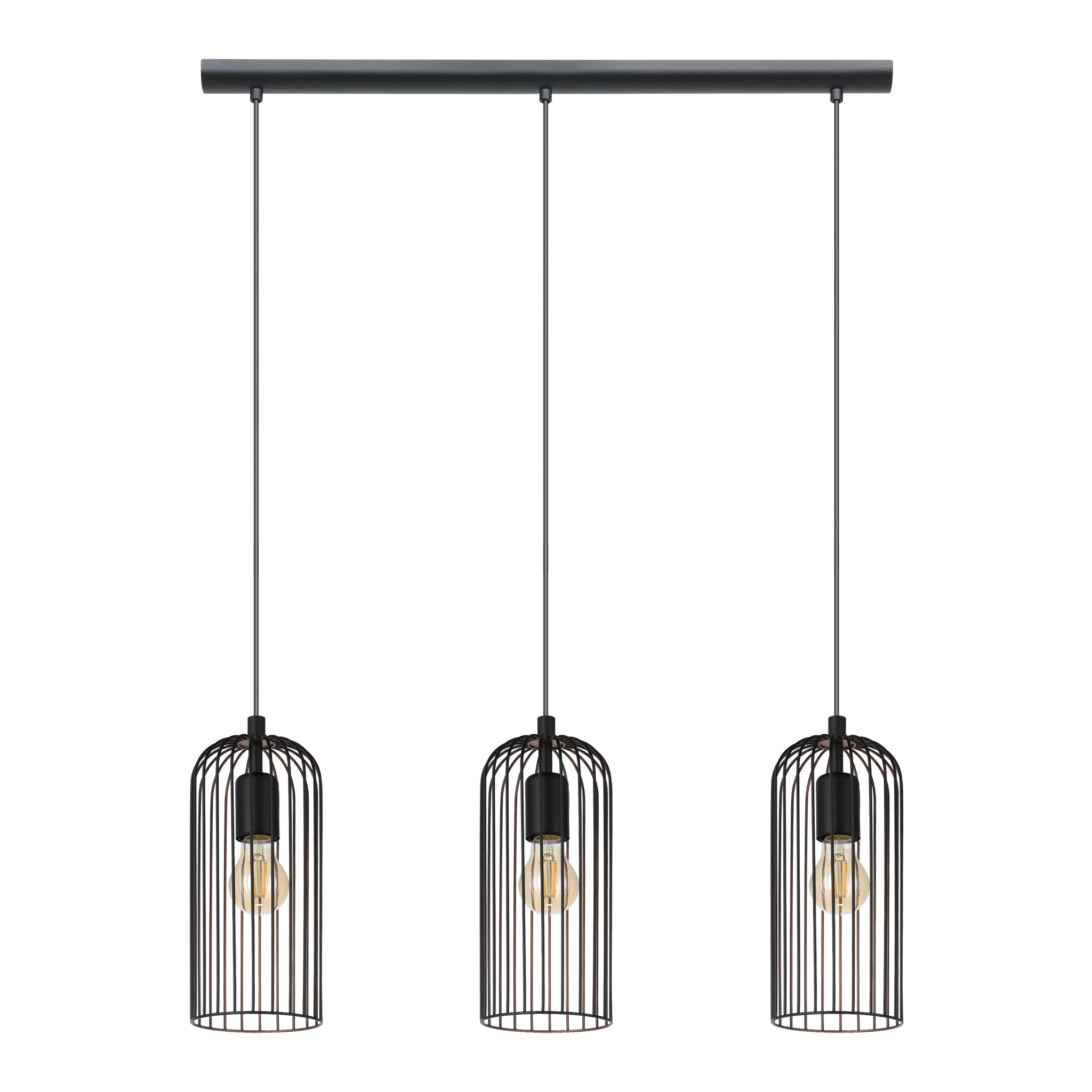 Lustra Suspendata ROCCAMENA Black 110CM NEAGRA / VINTAGE SI RETRO DESIGN / 110CM Chandeliers