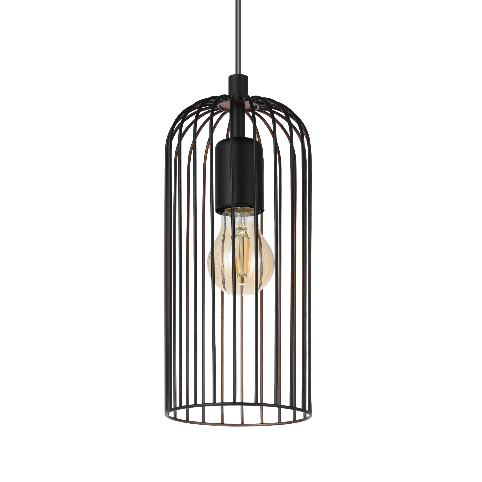 Lustra Suspendata ROCCAMENA Black 110CM NEAGRA / VINTAGE SI RETRO DESIGN / 110CM Chandeliers