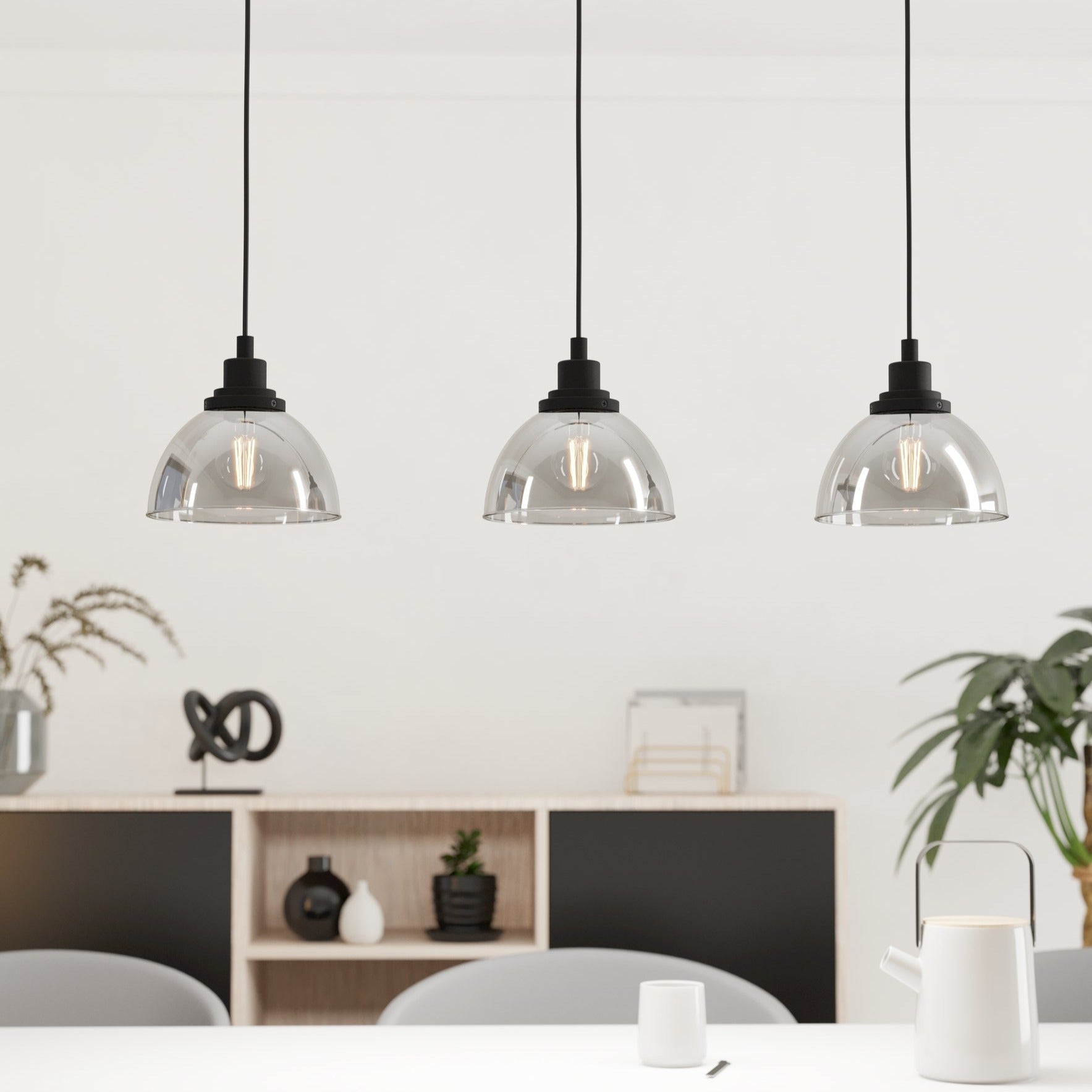 Lustra Suspendata BELESER Black 110CM NEAGRA / ABAJUR / 110CM Chandeliers