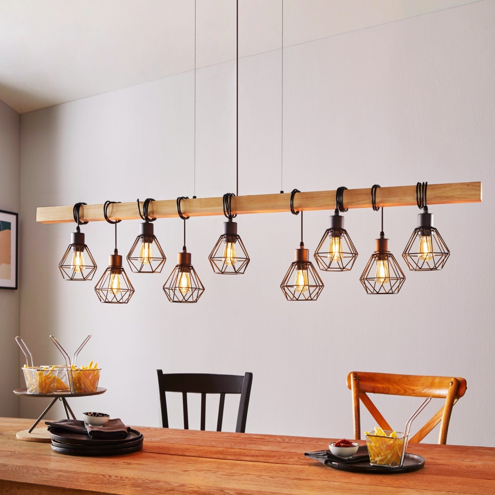 Lustra Vintage 9xE27 TOWNSHEND 5 43134 LEMN / VINTAGE SI RETRO DESIGN Lighting Fixtures