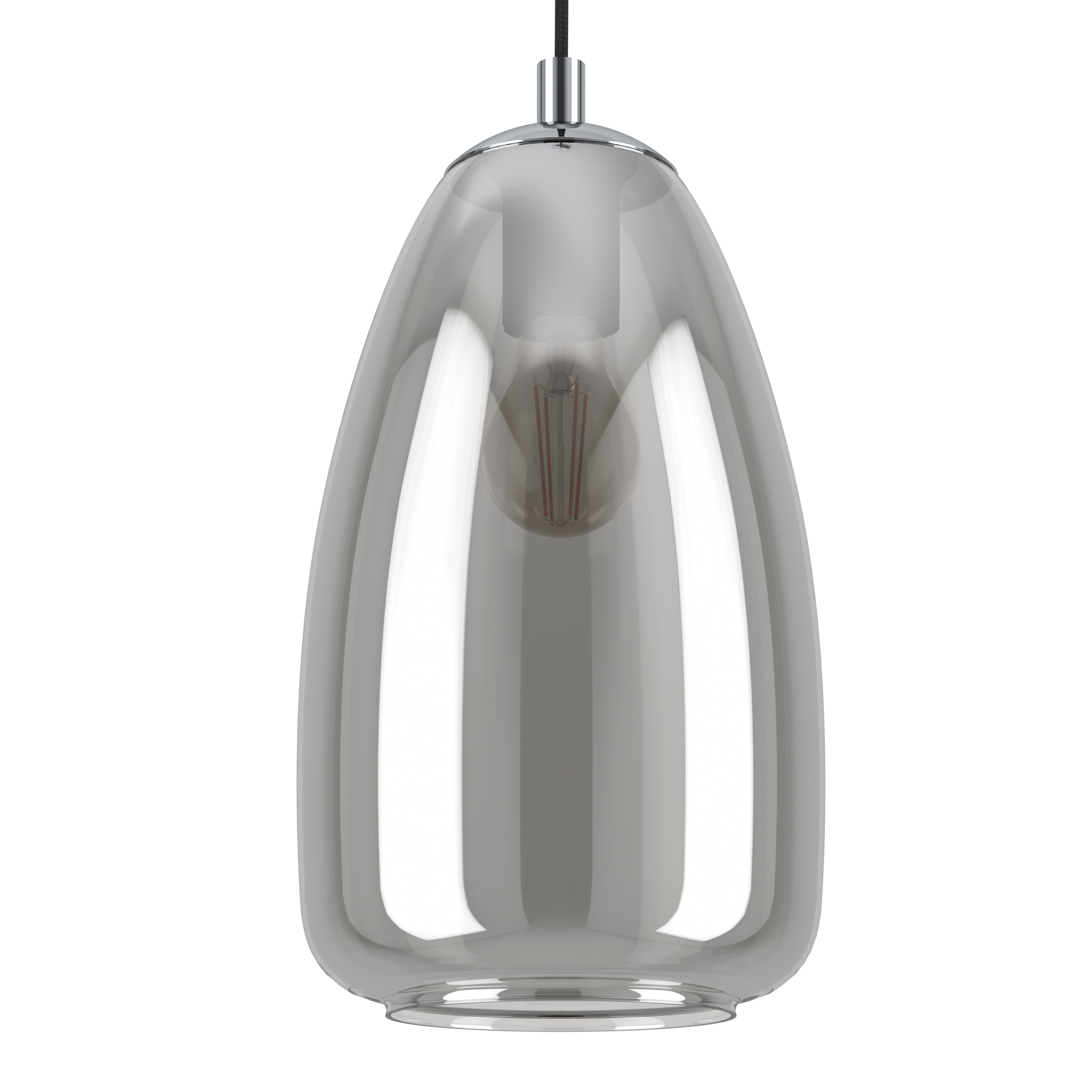 Pendul ALOBRASE Silver & Black 1xE27 Eglo Ø20CM