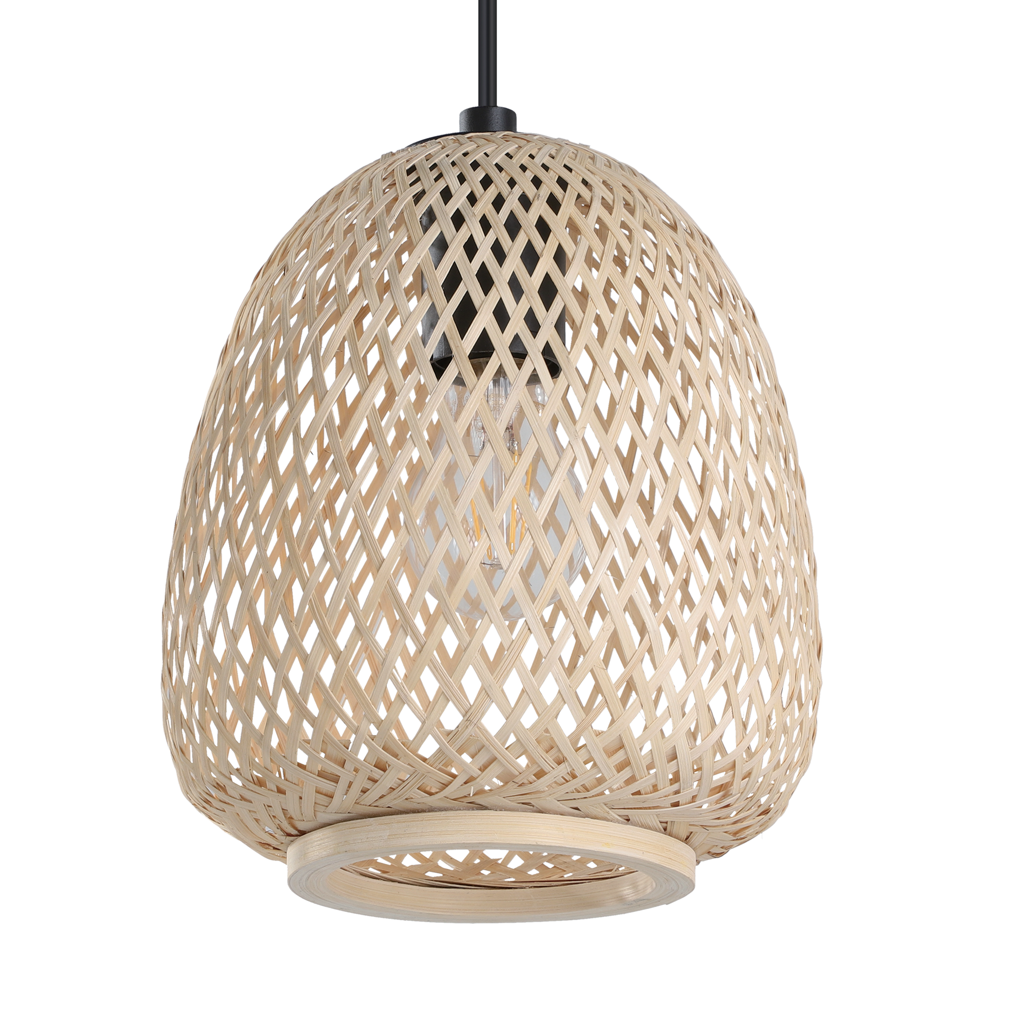 Lustra Suspendata DEMBLEBY Wood 110CM LEMN / SUSPENDATE / 110CM Chandeliers