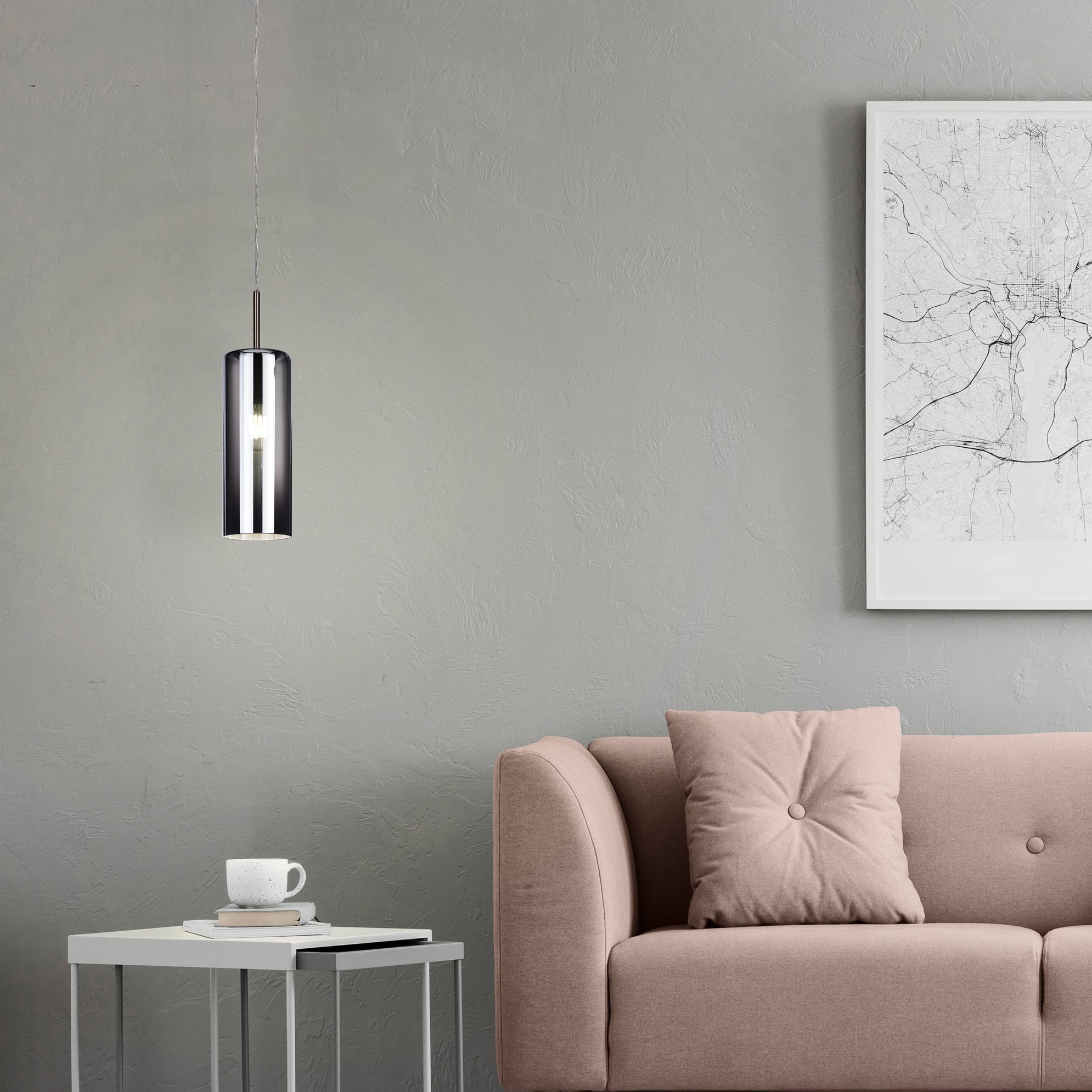 Pendul SELVINO Black & Silver 1xE27 Eglo Ø10CM