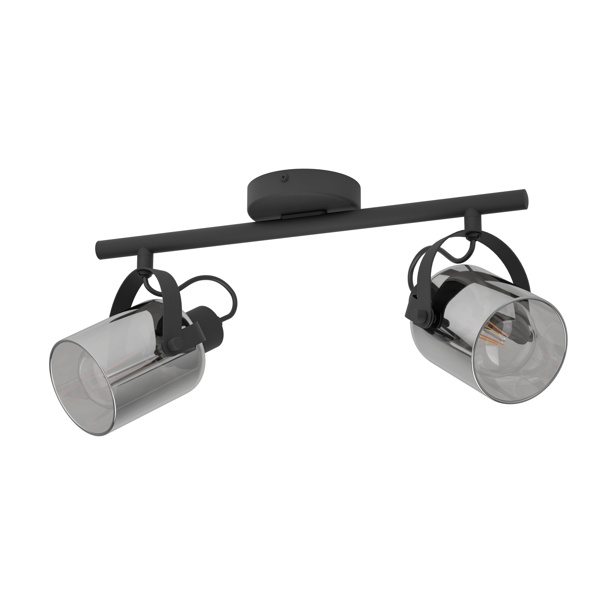 Lustra Cu 2 Spoturi Reglabile Black BERREGAS 44CM Lighting Fixtures