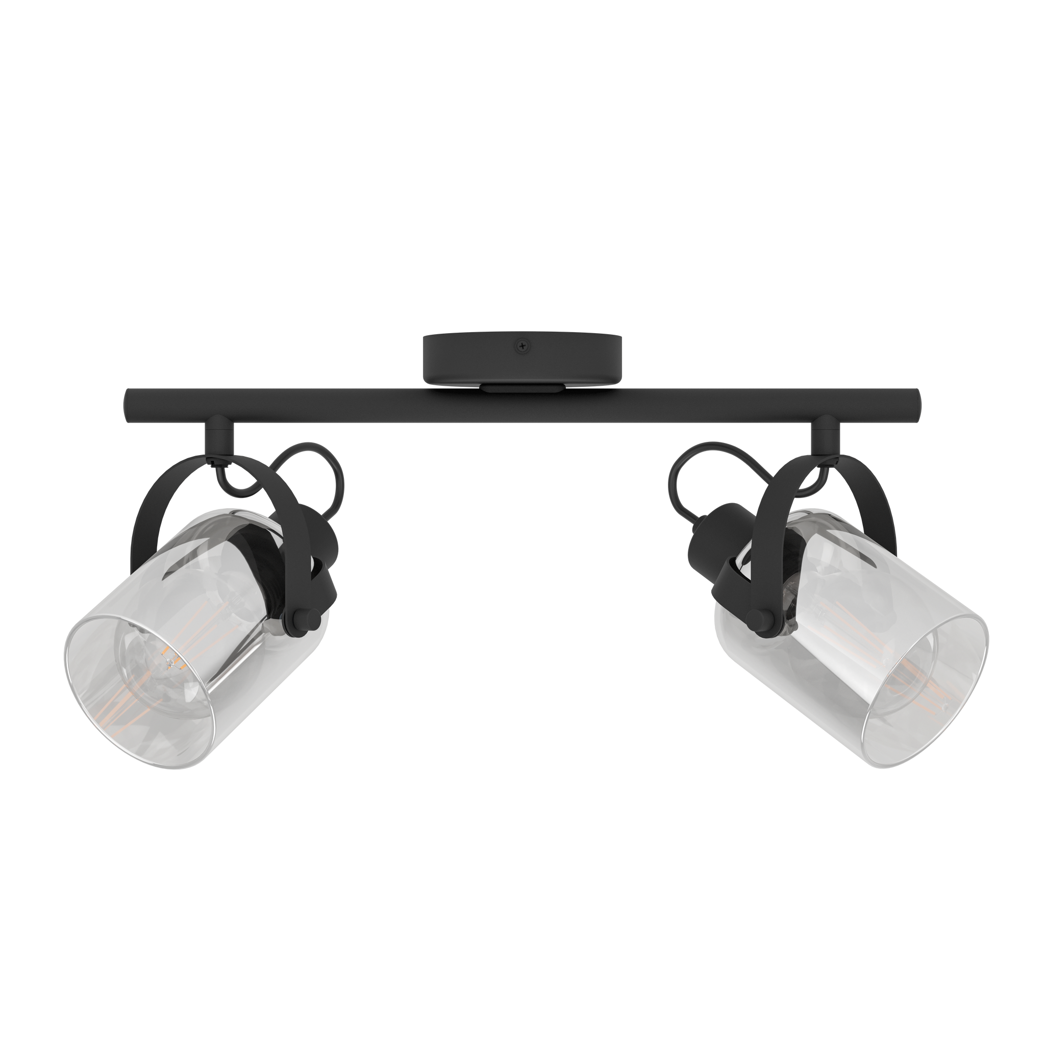 Lustra Cu 2 Spoturi Reglabile Black BERREGAS 44CM Lighting Fixtures