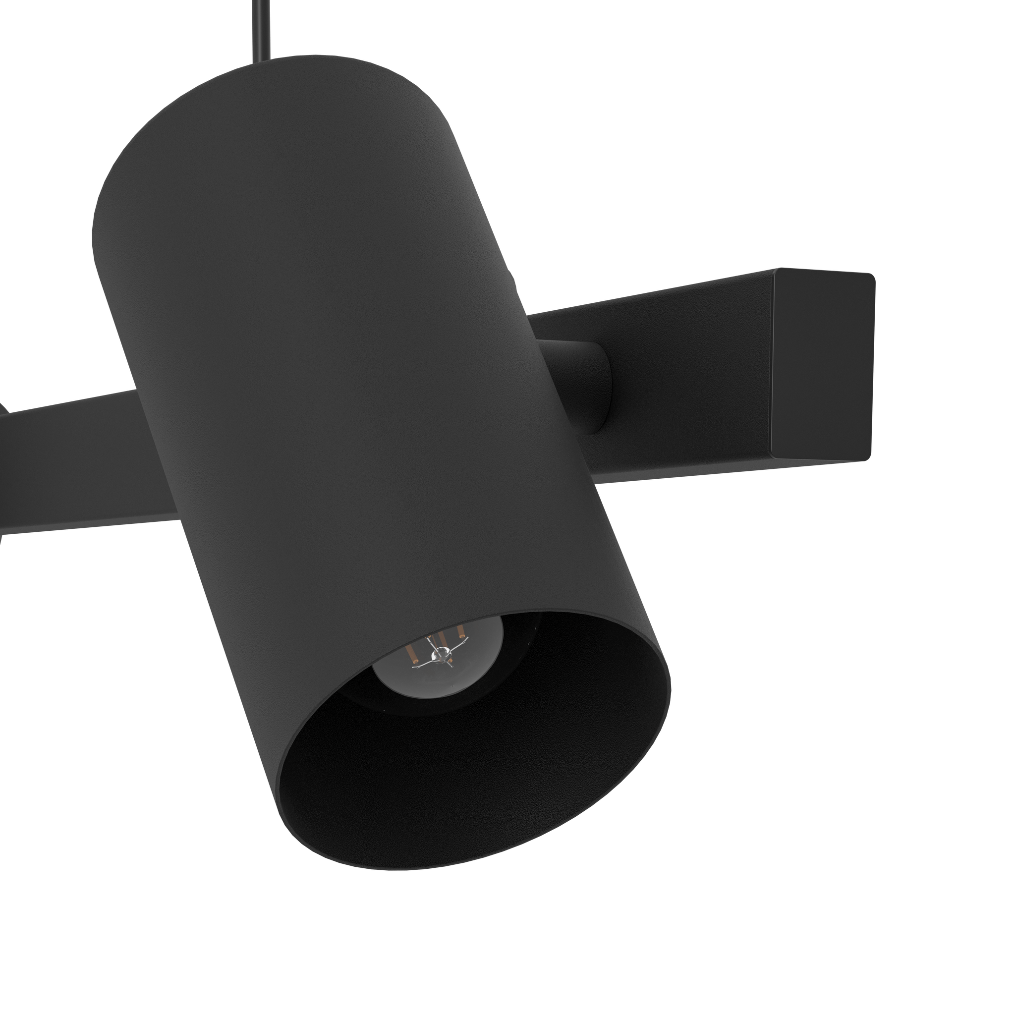 Lustra Suspendata GATUELA 1 Black 110CM NEAGRA / VINTAGE SI RETRO DESIGN / 110CM Chandeliers