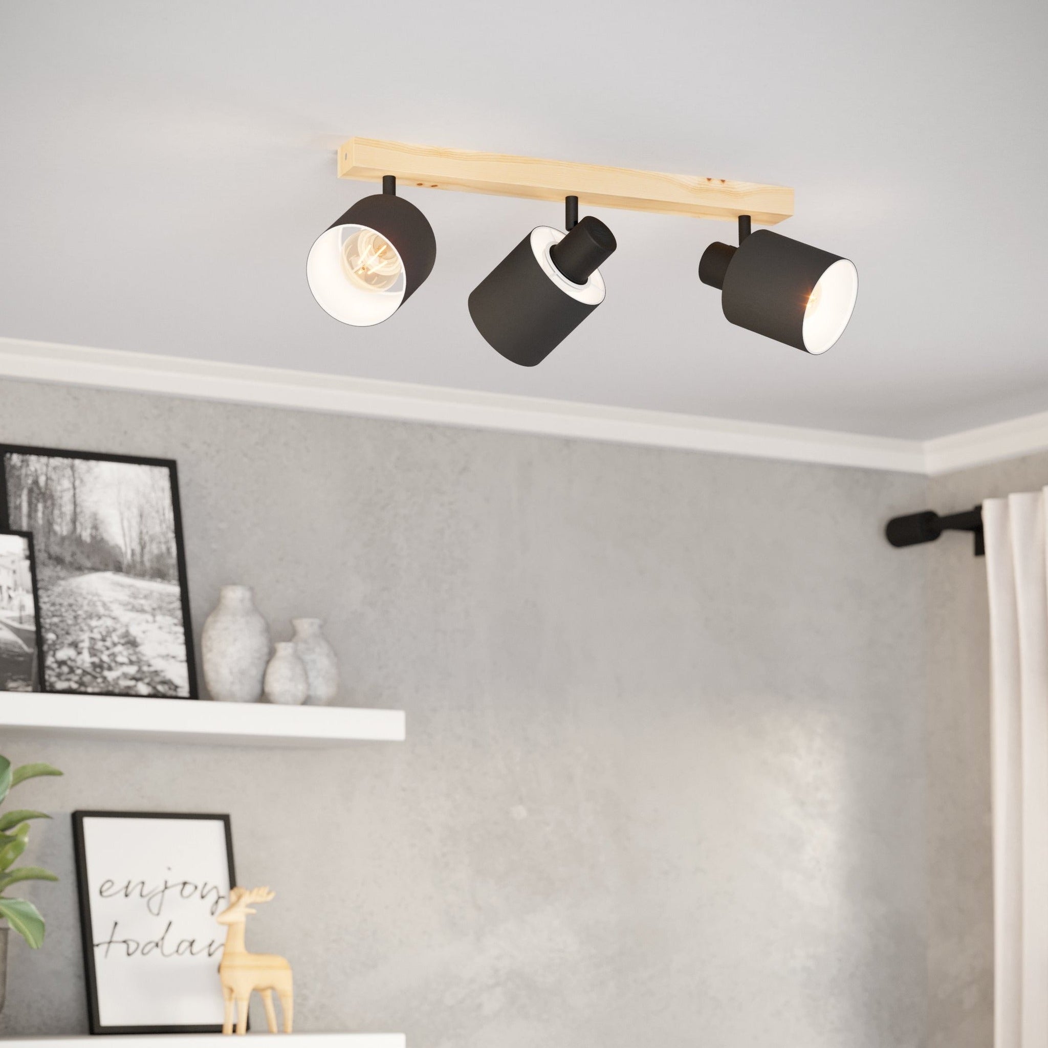 Lustra BATALLAS Black & Brown NEAGRA / VINTAGE SI RETRO DESIGN / 110CM Chandeliers