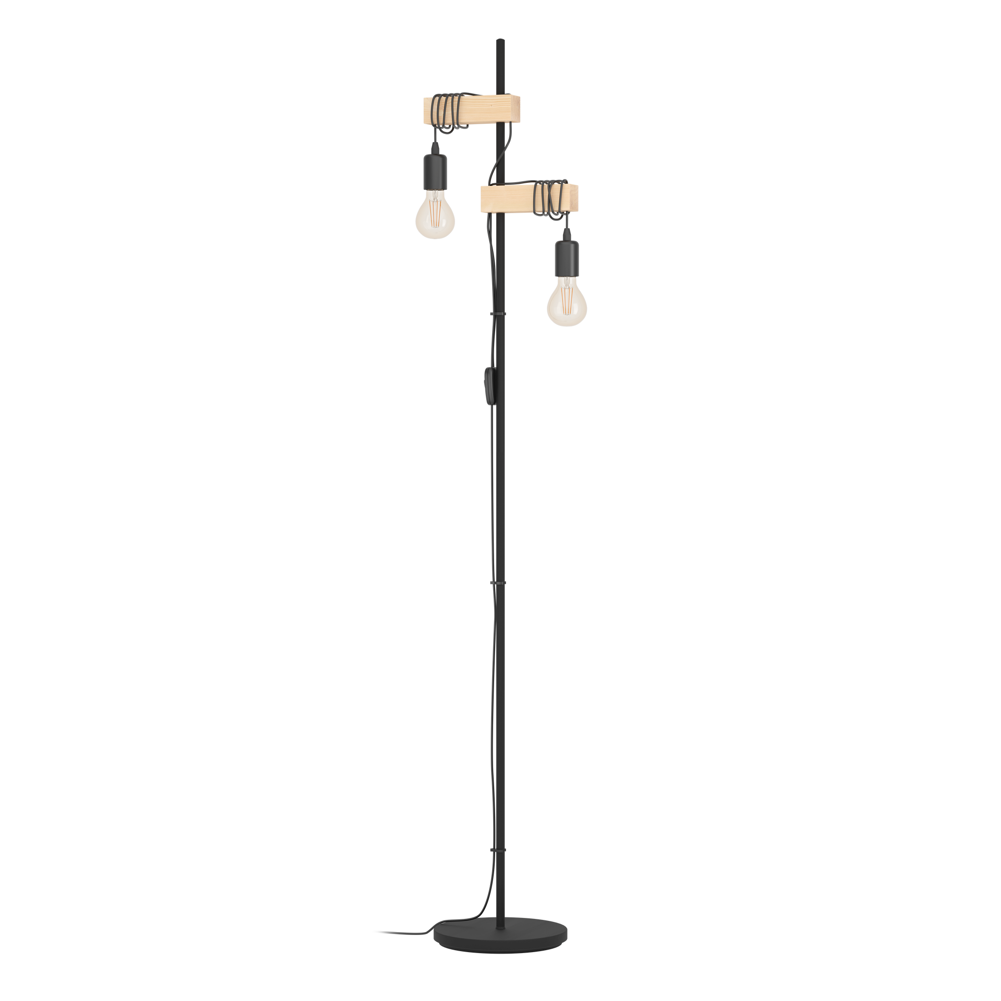 Lampadar TOWNSHEND Black & Brown 167CM Eglo