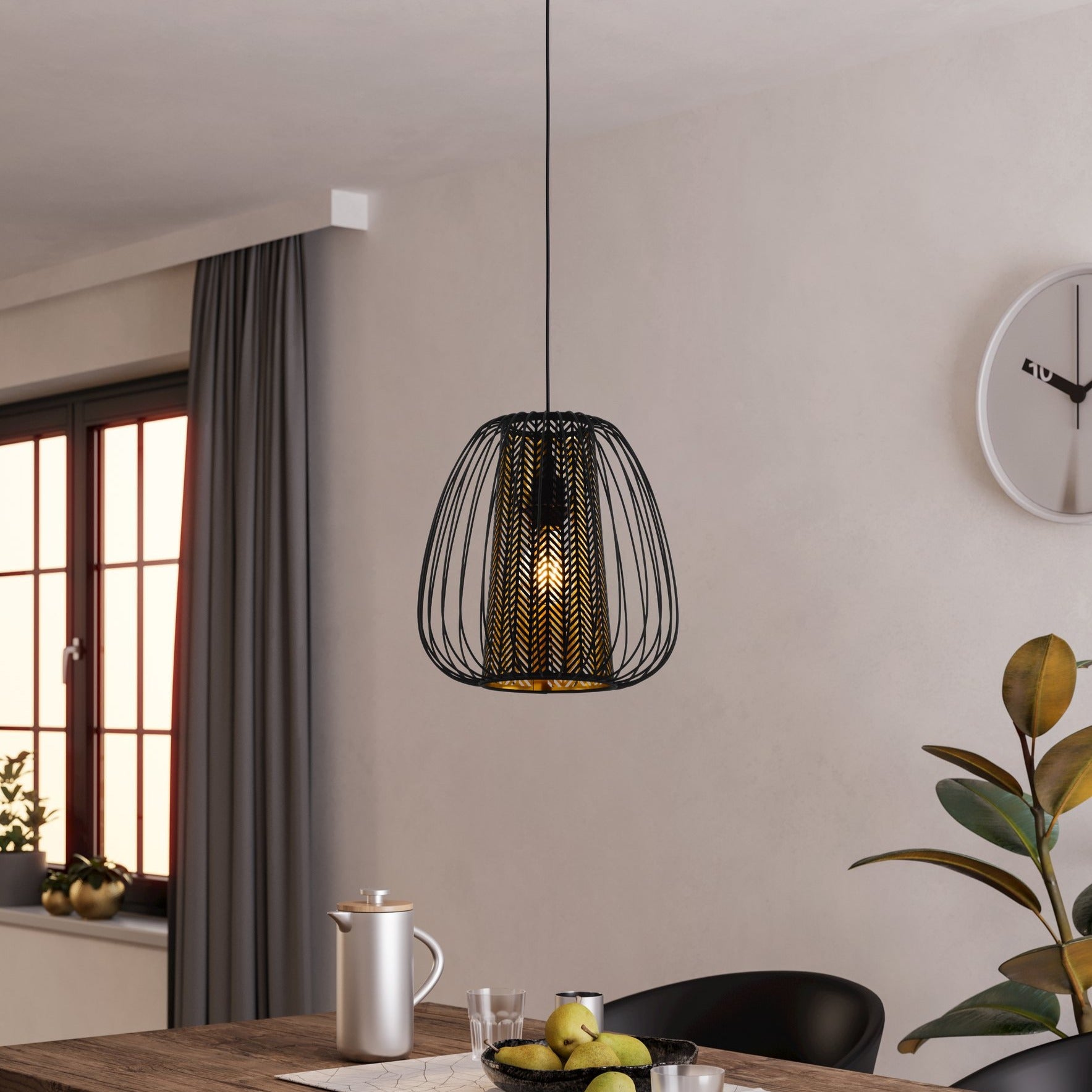 Pendul CURASAO Black 1xE27 Eglo Ø34CM