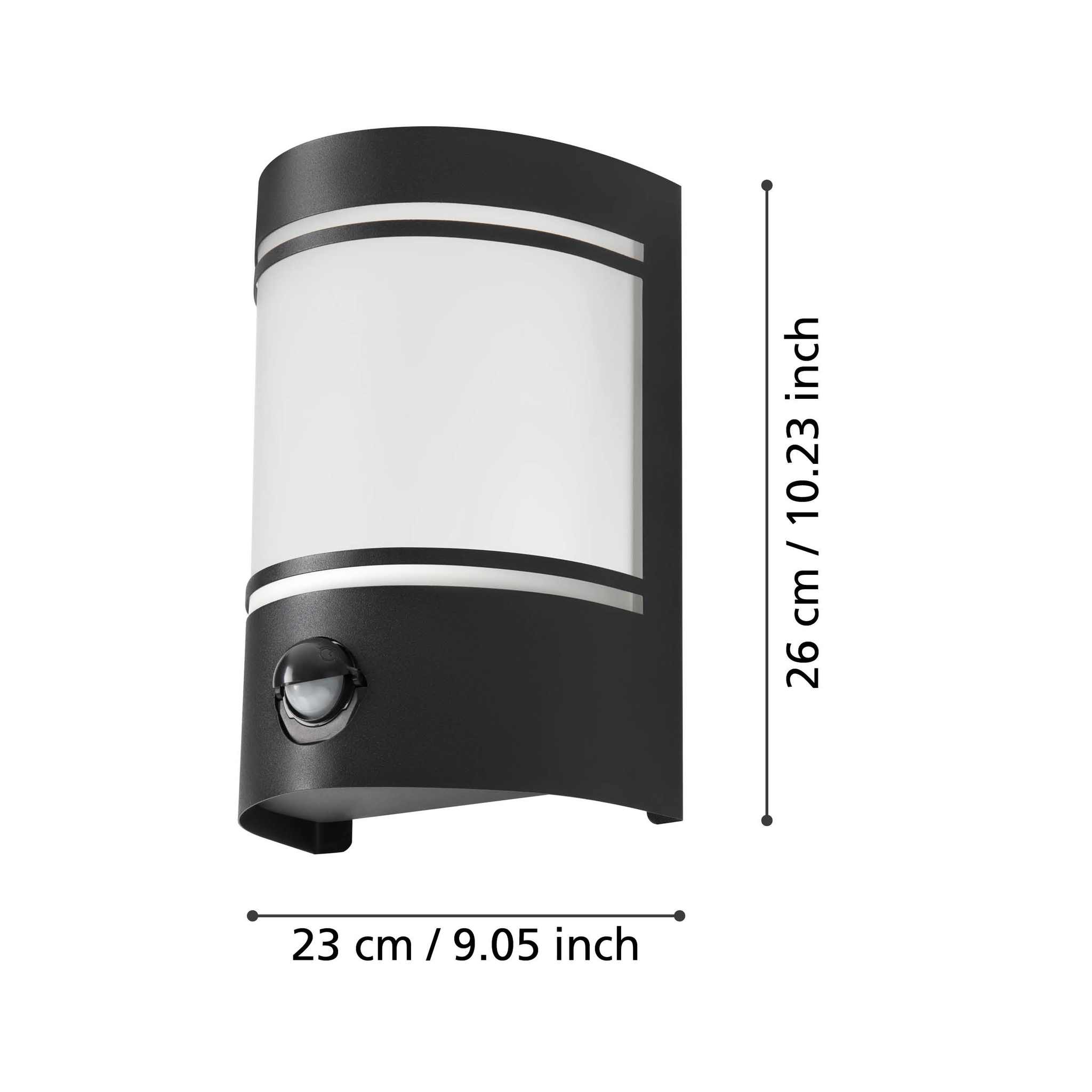 Aplica Exterior CERNO Black cu Senzor 20CM NEAGRA / APLICA PERETE Wall Light Fixtures