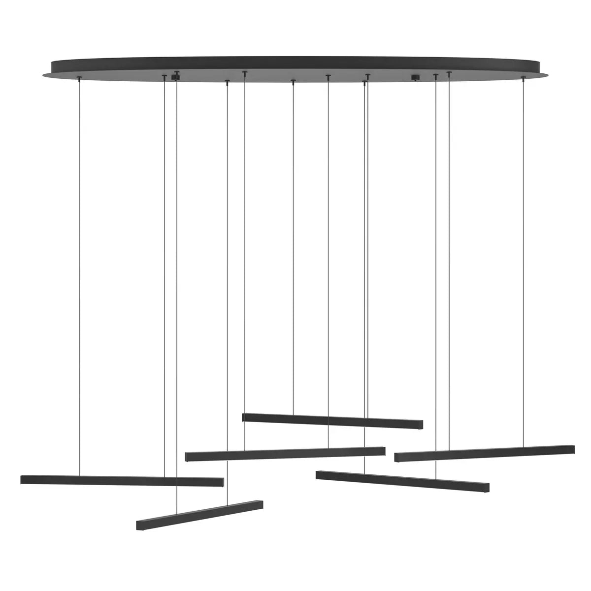 Lustra LED Suspendata Lines Black Echivalent 600W Eglo 39915 NEAGRA / SUSPENDATE Chandeliers