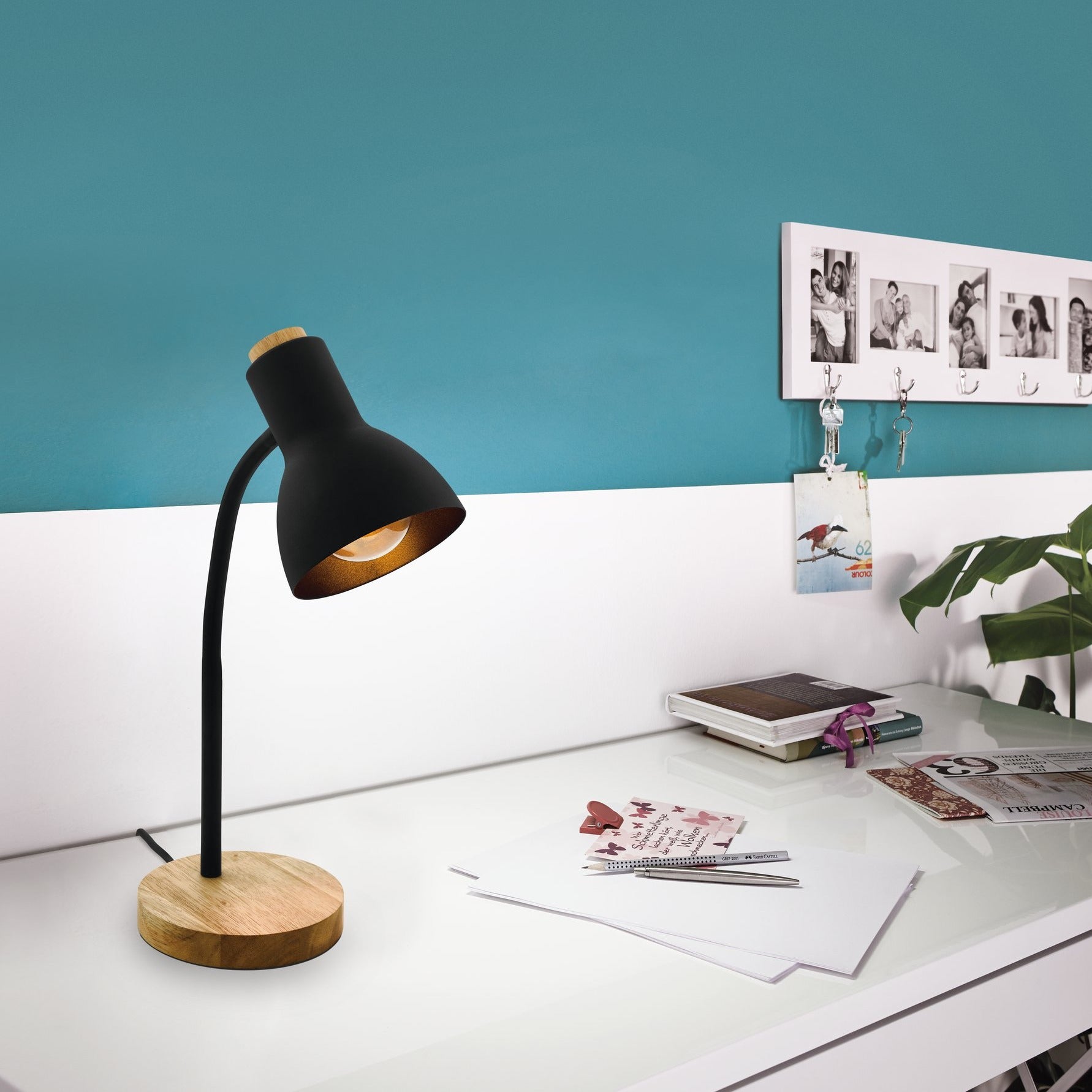 Veioza VERADAL Black & Brown 49CM Eglo