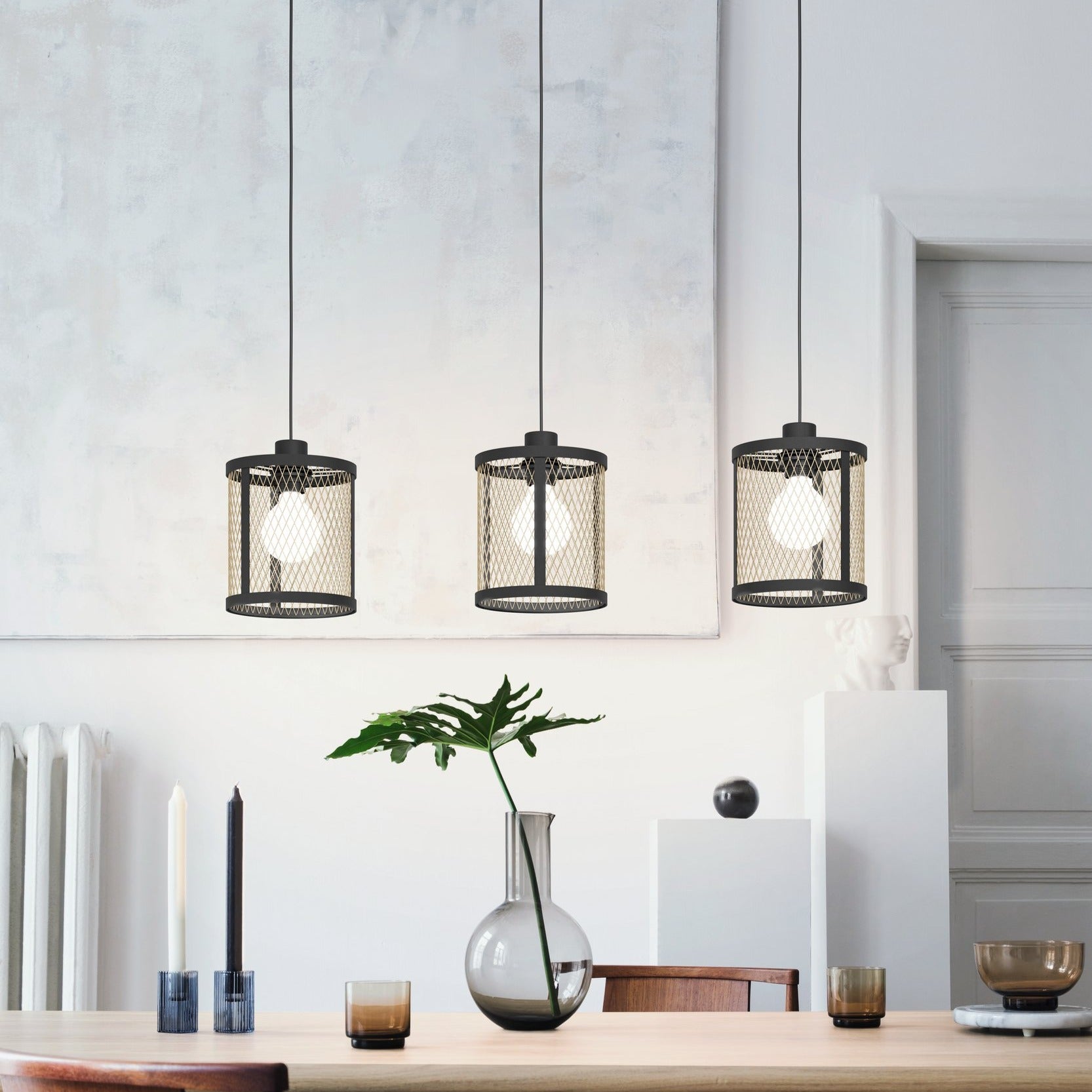 Lustra Suspendata DELLOW Black Eglo Chandeliers