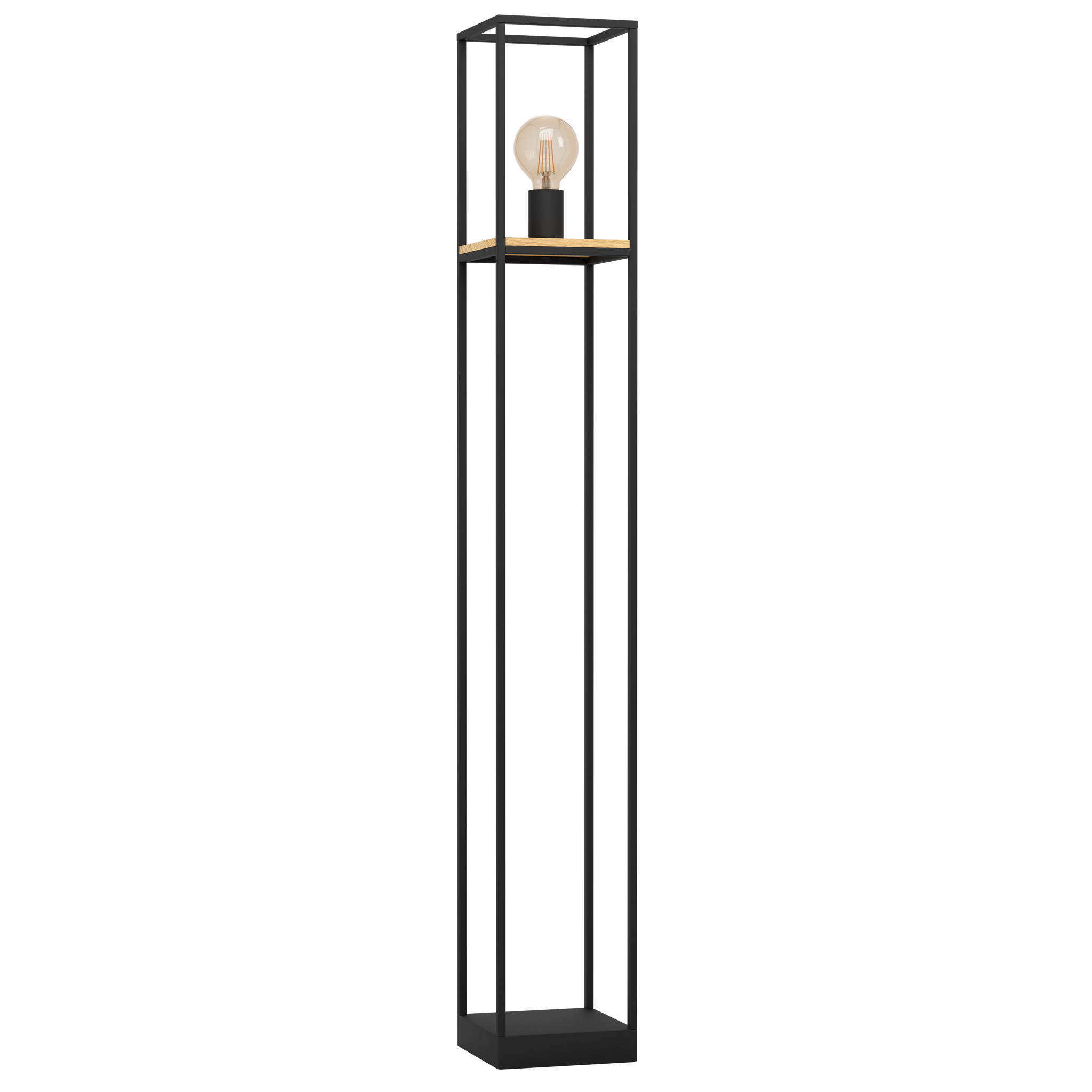Lampadar LIBERTAD Black & Brown 128.5CM Eglo