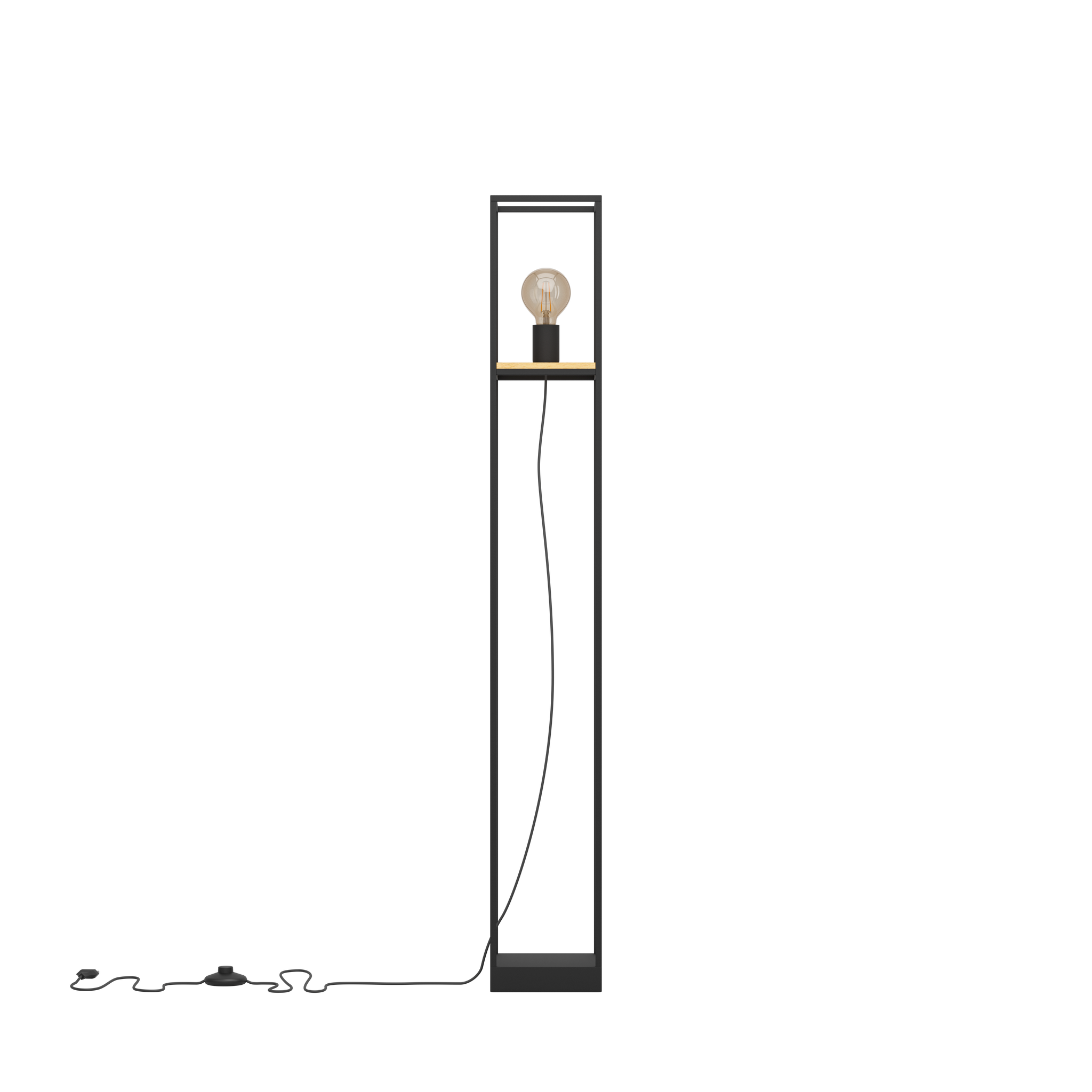 Lampadar LIBERTAD Black & Brown 128.5CM Eglo