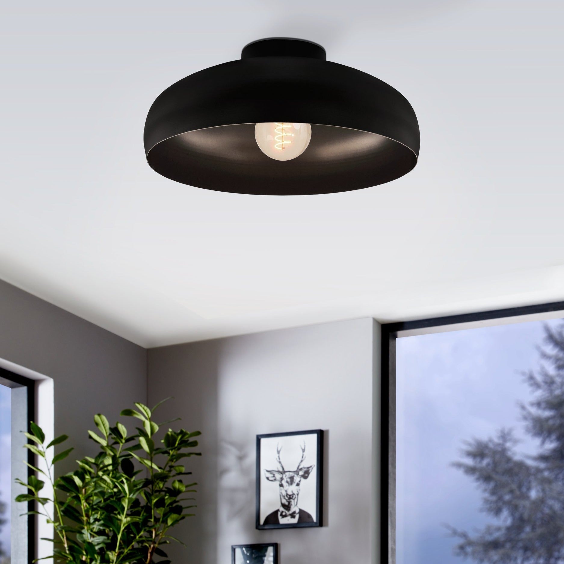 Lustra MOGANO Black 40CM Eglo 40CM Chandeliers