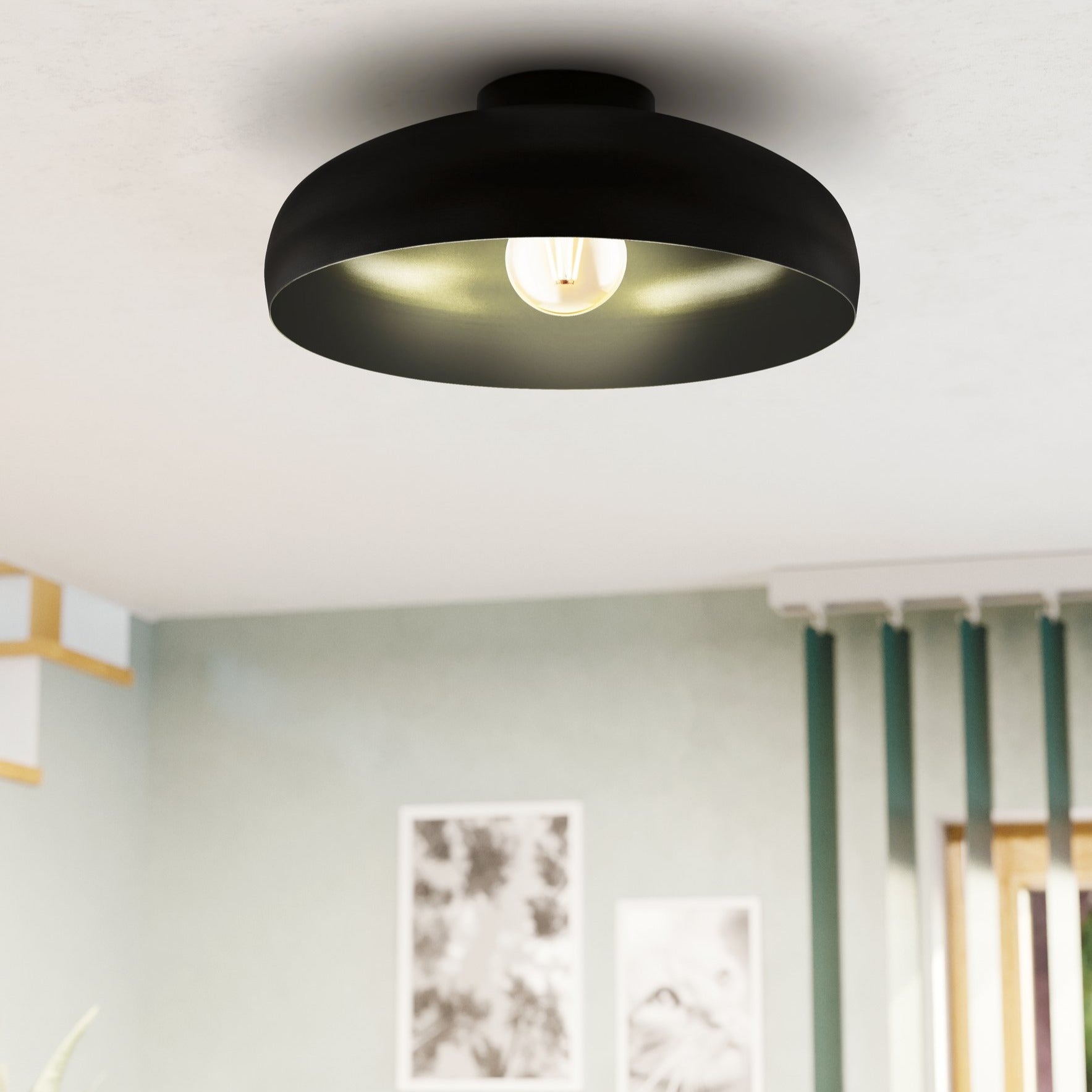 Lustra MOGANO Black 40CM Eglo 40CM Chandeliers