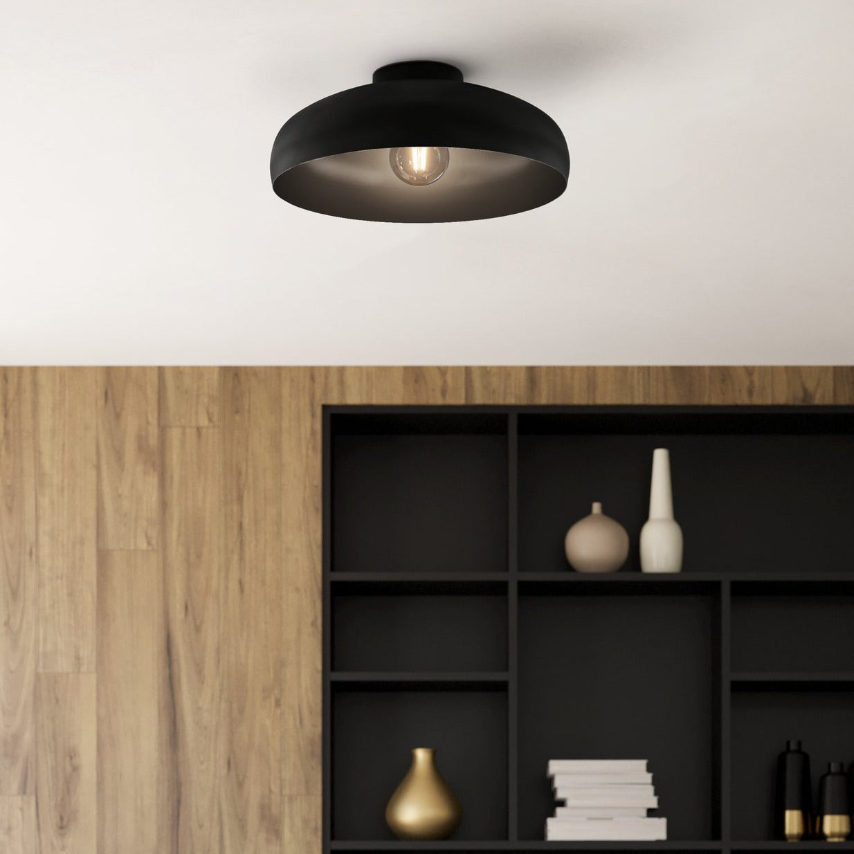 Lustra MOGANO Black 40CM Eglo 40CM Chandeliers