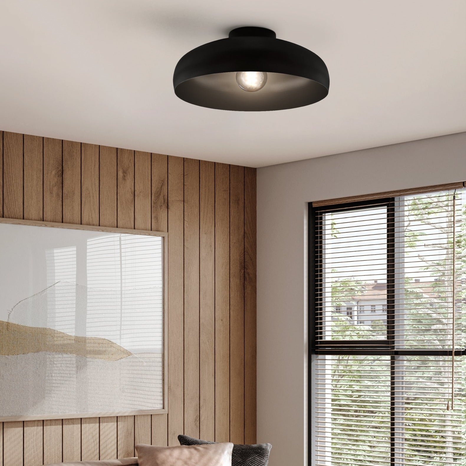 Lustra MOGANO Black 40CM Eglo 40CM Chandeliers