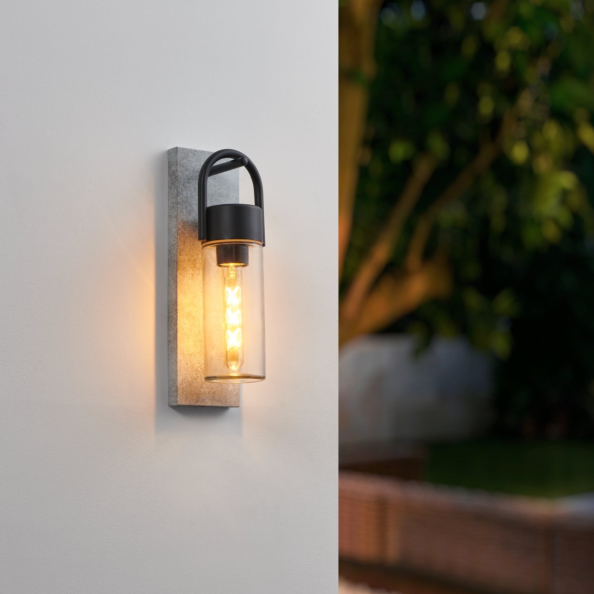 Aplica Exterior CARRARO Black & Grey 38CM Eglo Wall Light Fixtures