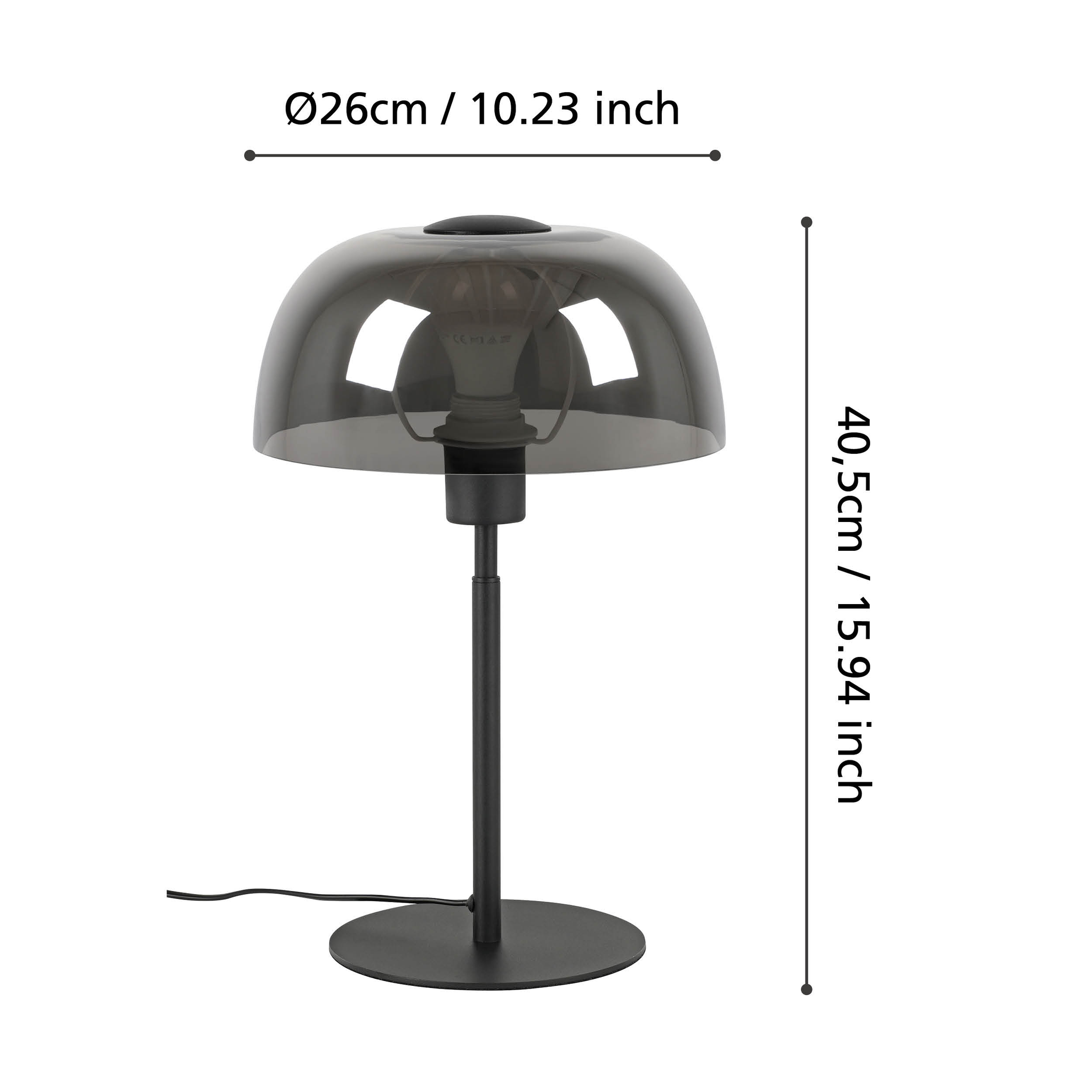 Veioza Decorativa SOLO 2 Black 41.5CM VEIOZA DECORATIVA desk lamp