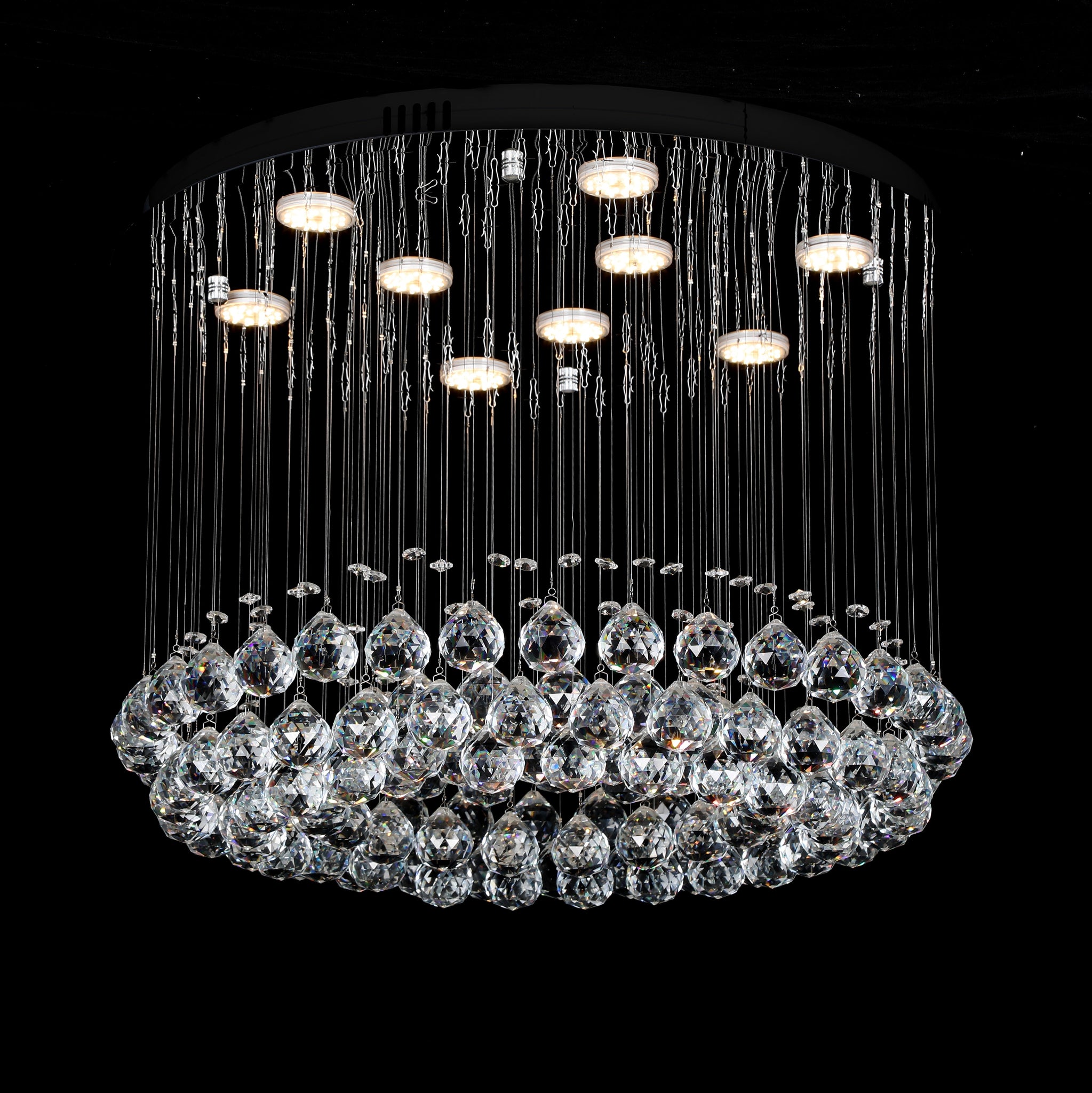 Candelabru LED Cristal Blinx 5x9W Silver Echivalent 400W ARGINTIE / CRISTAL Chandeliers Crystal
