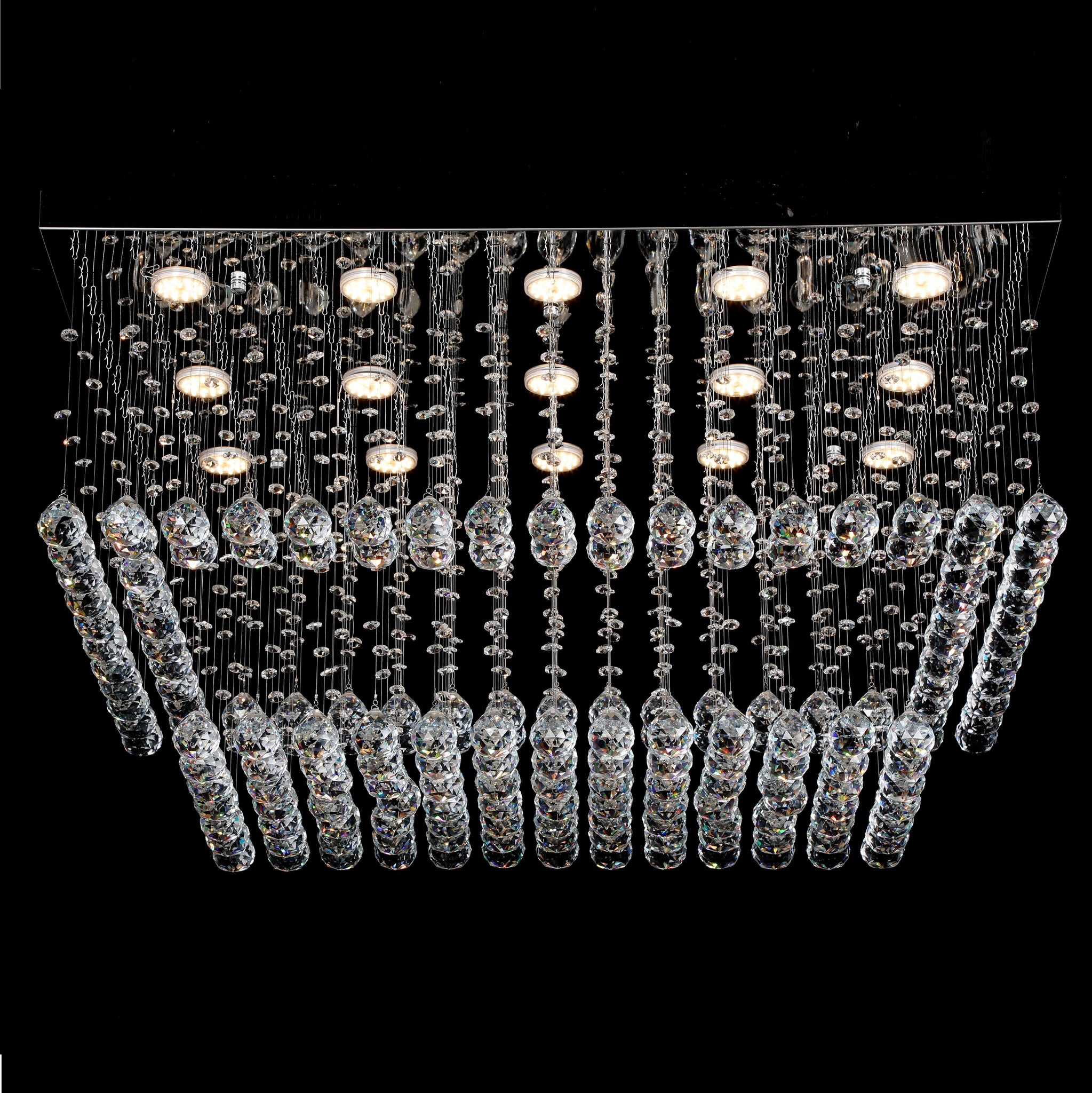 Candelabru LED Cristal Elyra 15x5W Silver Echivalent 600W ARGINTIE / CRISTAL Chandeliers Crystal