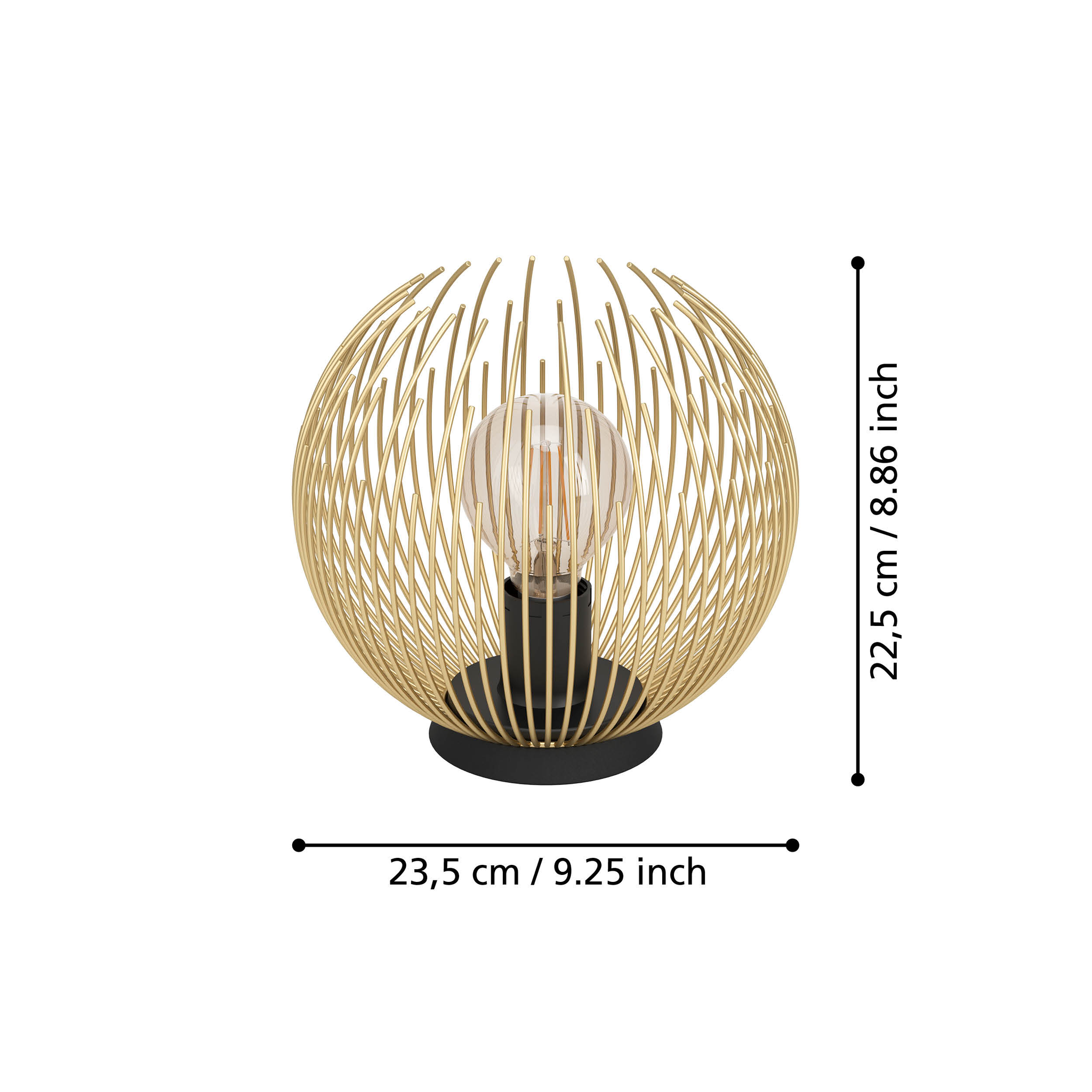 Veioza Decorativa VENEZUELA Black & Gold 23CM VEIOZA DECORATIVA desk lamp