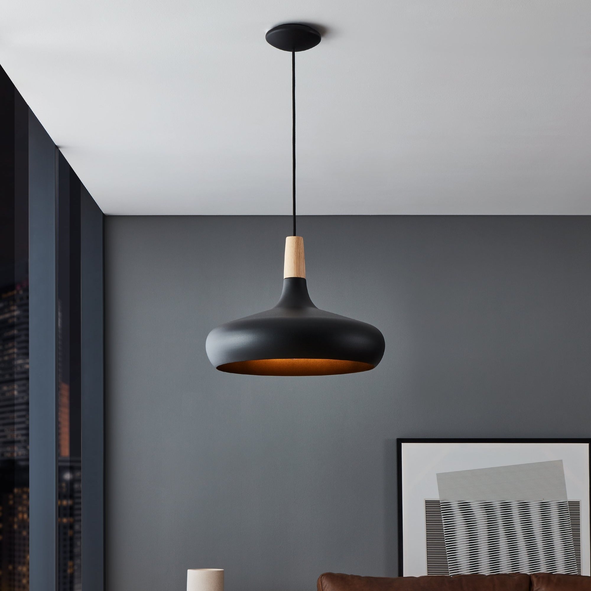 Pendul Vintage Mini SABINAR Black 110CM Eglo NEAGRA / VINTAGE SI RETRO DESIGN Lighting Fixtures