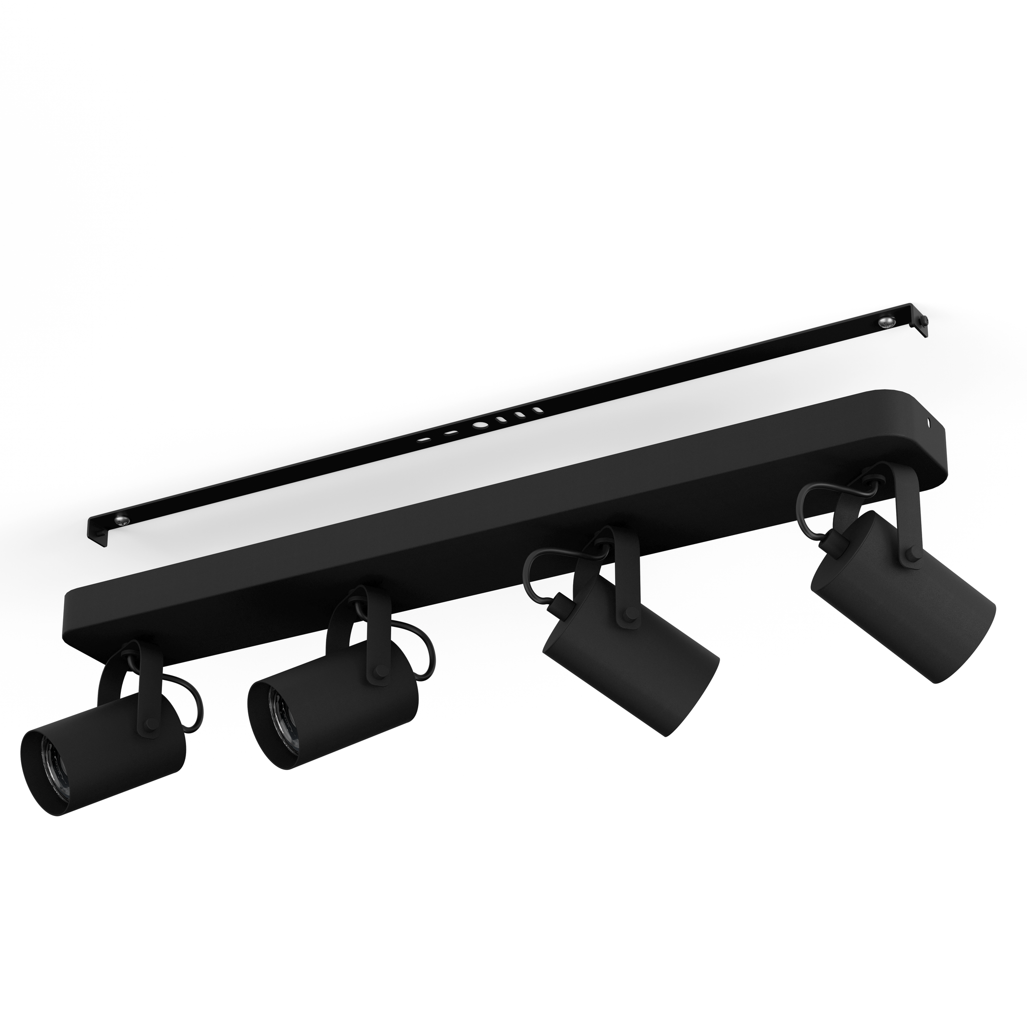 Lustra Cu 4 Spoturi Reglabile Black SOREGO EGLO NEAGRA Lighting Fixtures