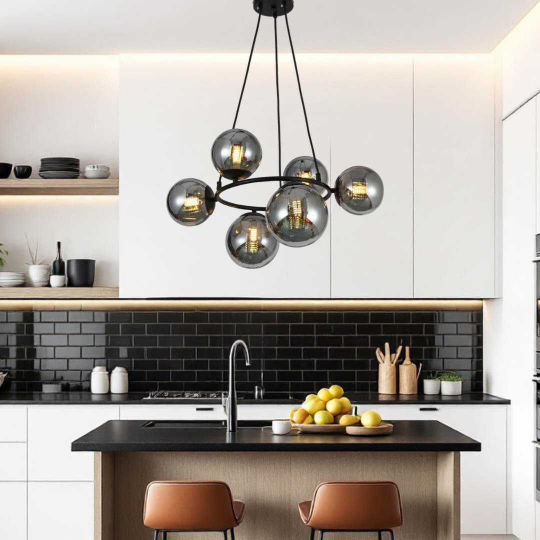 Lustra Abajur 6xE27 NovaLight - VP2413-6 NEAGRA / ABAJUR Chandeliers