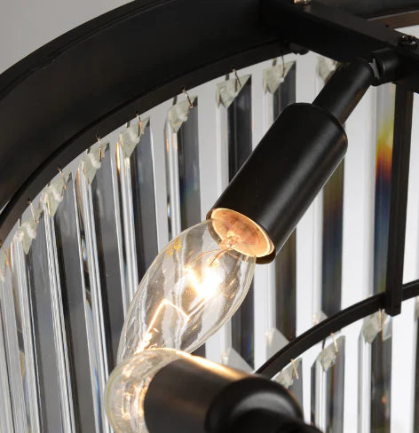 Candelabru Cristal SMOKY BLACK/GREY ROUND 400mm NEGRU + GRI / 40CM / CRISTAL Chandeliers Crystal