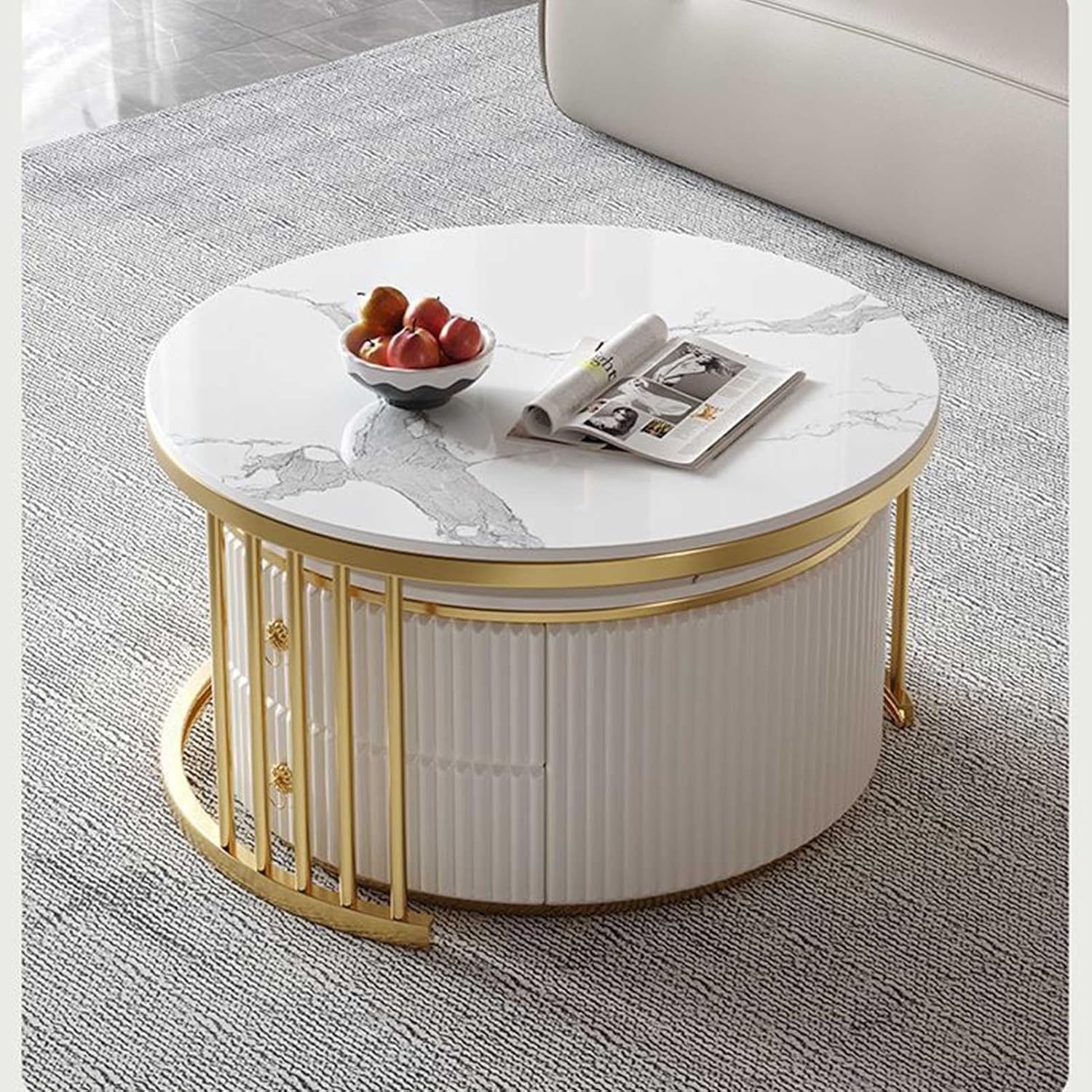 Masa de Dining Valencia Double Marble Deluxe MASA DECORATIVA / ALBA / 80CM decorative table