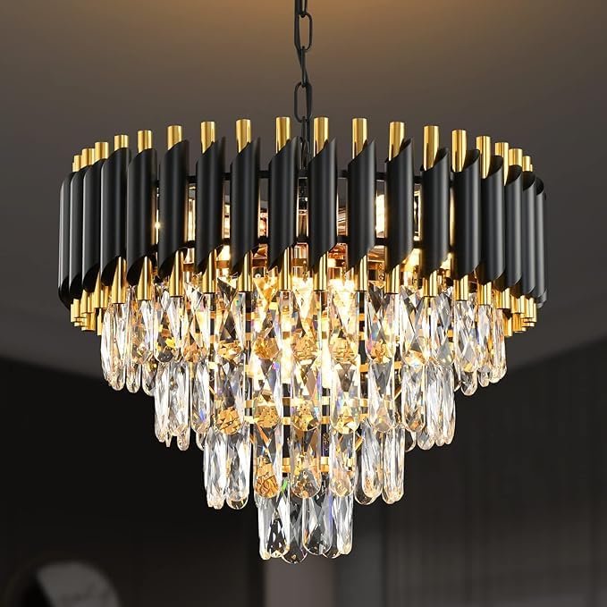 Candelabru Cristal BLACK PANTHER 400mm