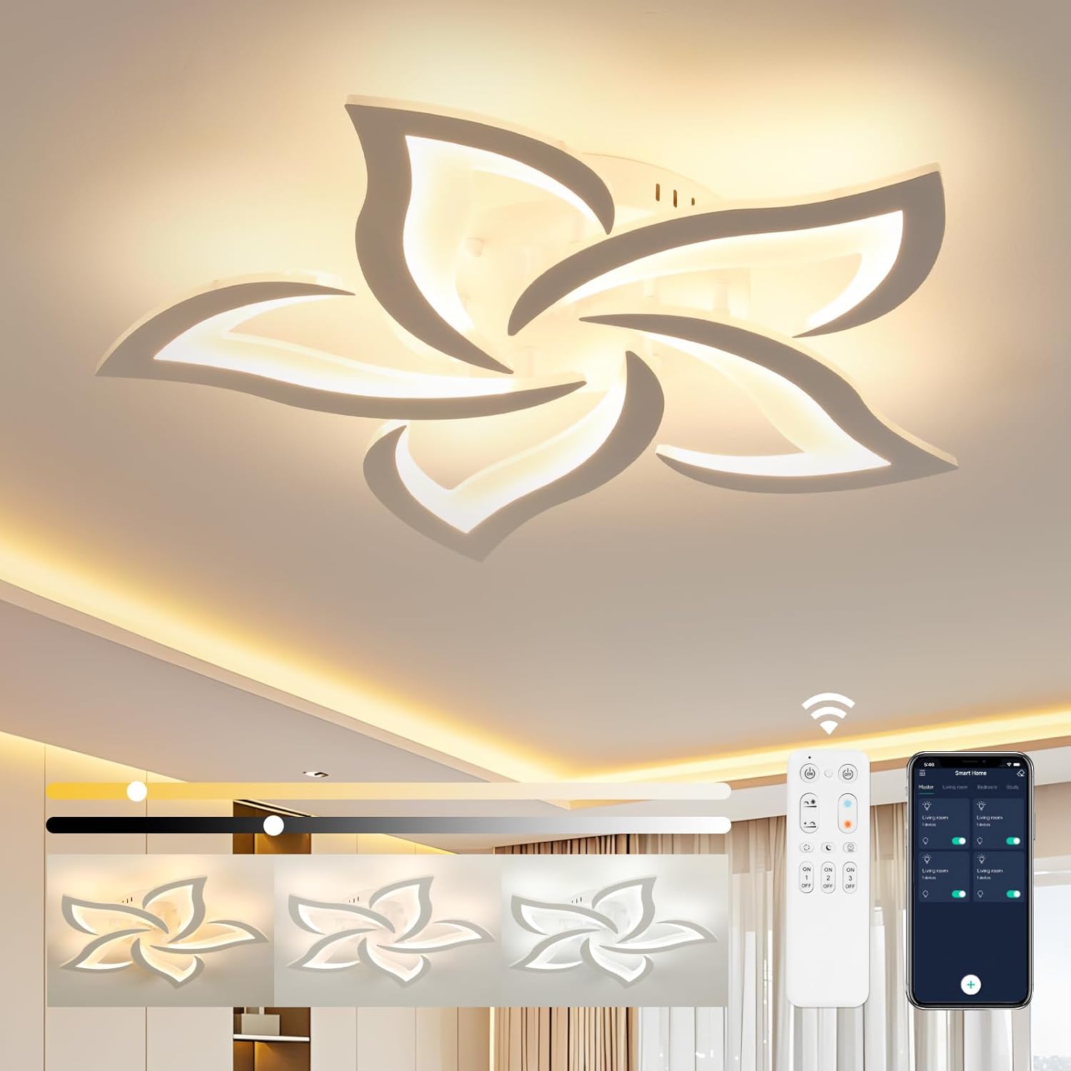 Lustra Led Narcisse Telecomanda Echivalent 500W Lighting Fixtures