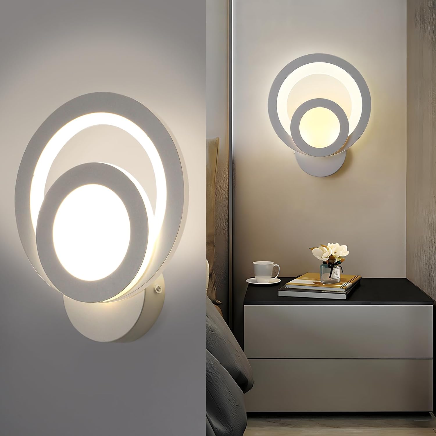 Aplica LED Perete MUSE Alba Echivalent 100W APLICA PERETE / ALBA / CIRCLE DESIGN Wall Light Fixtures