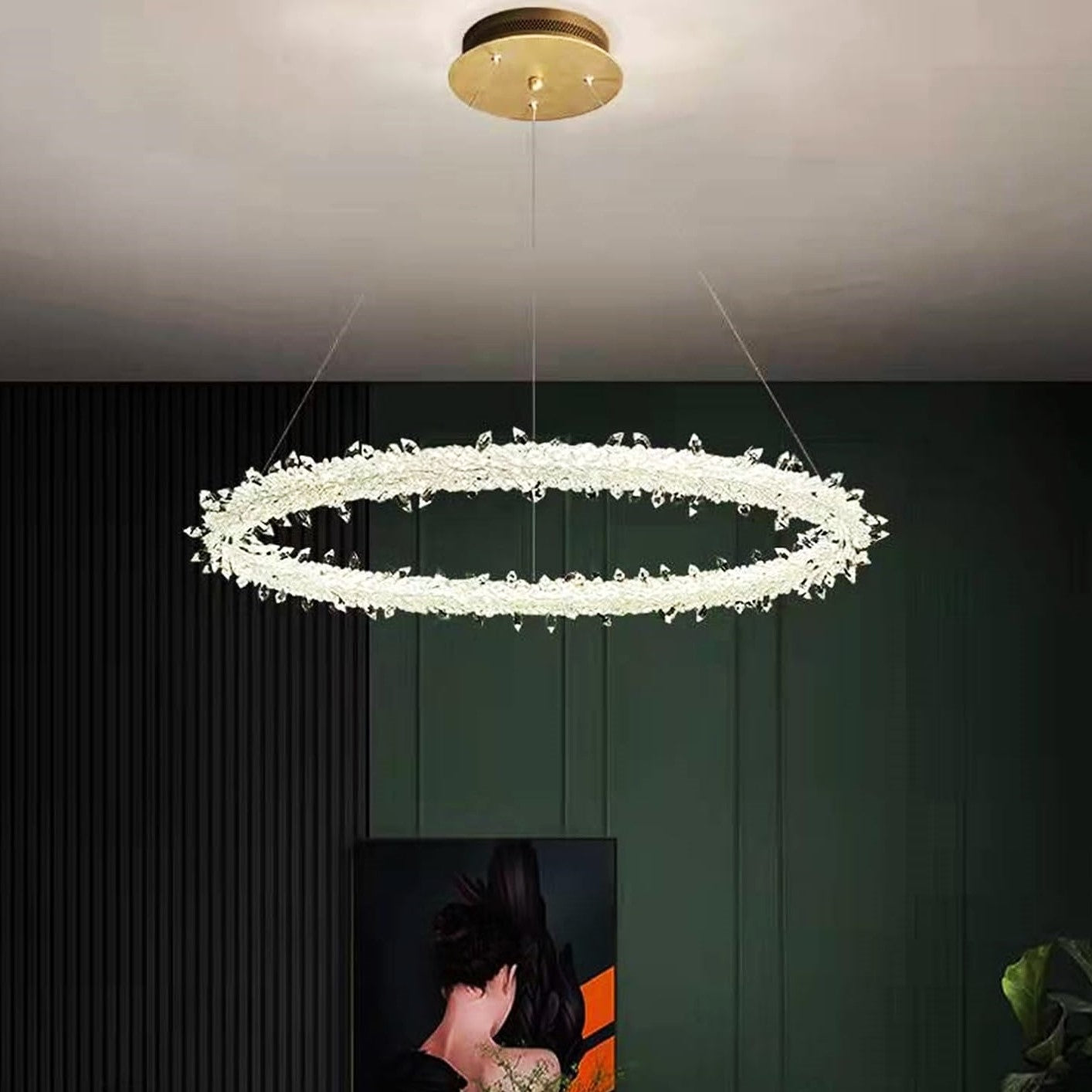 Lustra Led Suspendata Cristal Luxury Frozen Lighting Fixtures