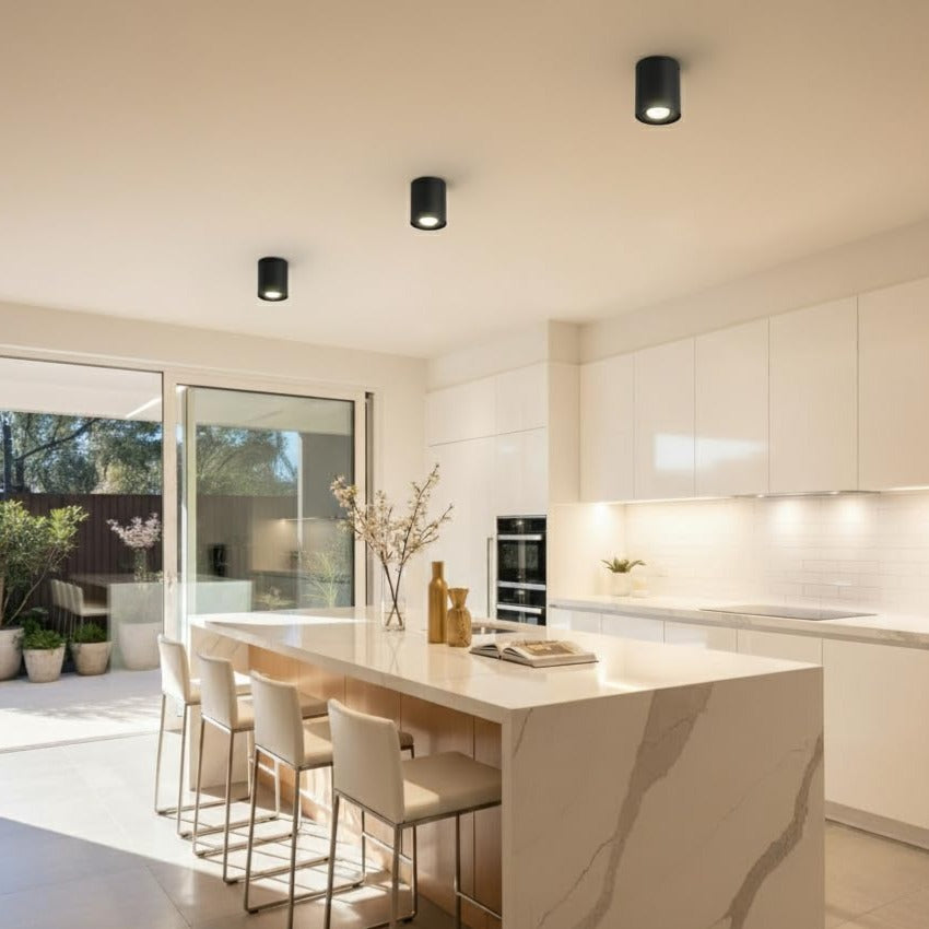 Spot Aplicat Rotund Fascicul Reglabil Negru Dulie GU10 Ø80x100mm led ceiling light