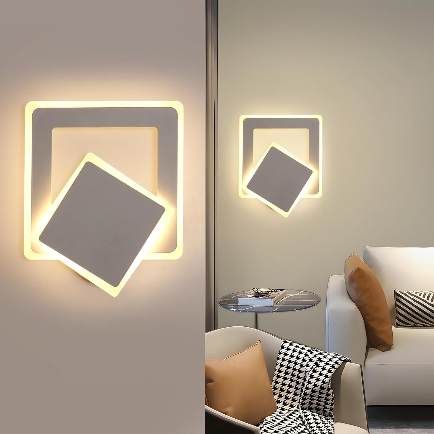 Aplica LED Square Reglabila Alba Echivalent 150W ALBA / SQUARE DESIGN / APLICA PERETE Wall Light Fixtures